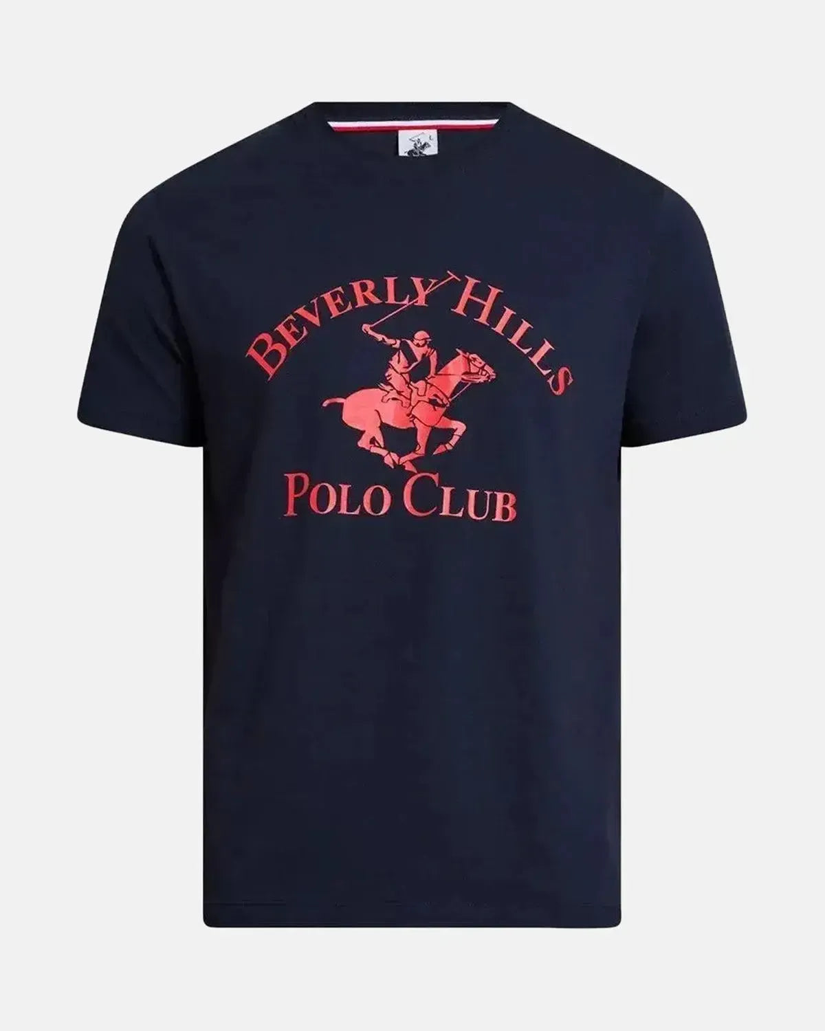 BEVERLY HILLS POLO CLUB-BHPC ICON PRINT MODERN SLIM FIT T-SHIRT DARK NAVY-NORTHERN THREADS DESIGNER MENSWEAR