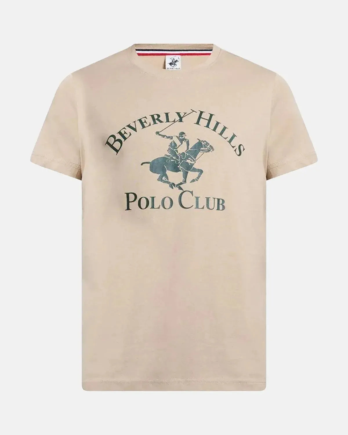 BEVERLY HILLS POLO CLUB-BHPC ICON PRINT MODERN SLIM FIT T-SHIRT DESERT SAND-NORTHERN THREADS DESIGNER MENSWEAR