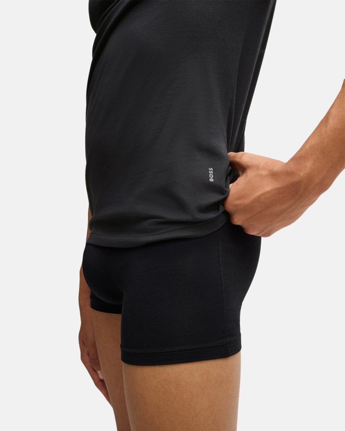 BOSS 2 PACK STRETCH COTTON T - SHIRTS BLACK - northern threads