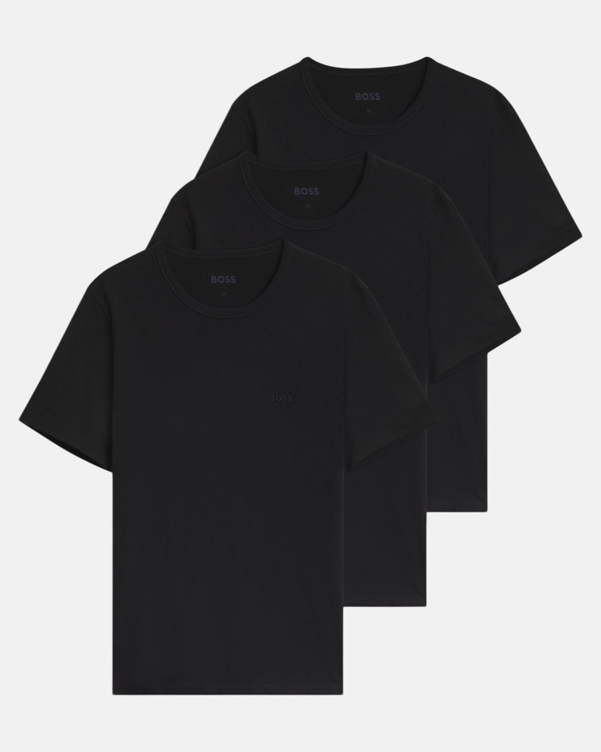 BOSS 3-Pack Cotton T-Shirts Black | Northern Threads Designer Menswear