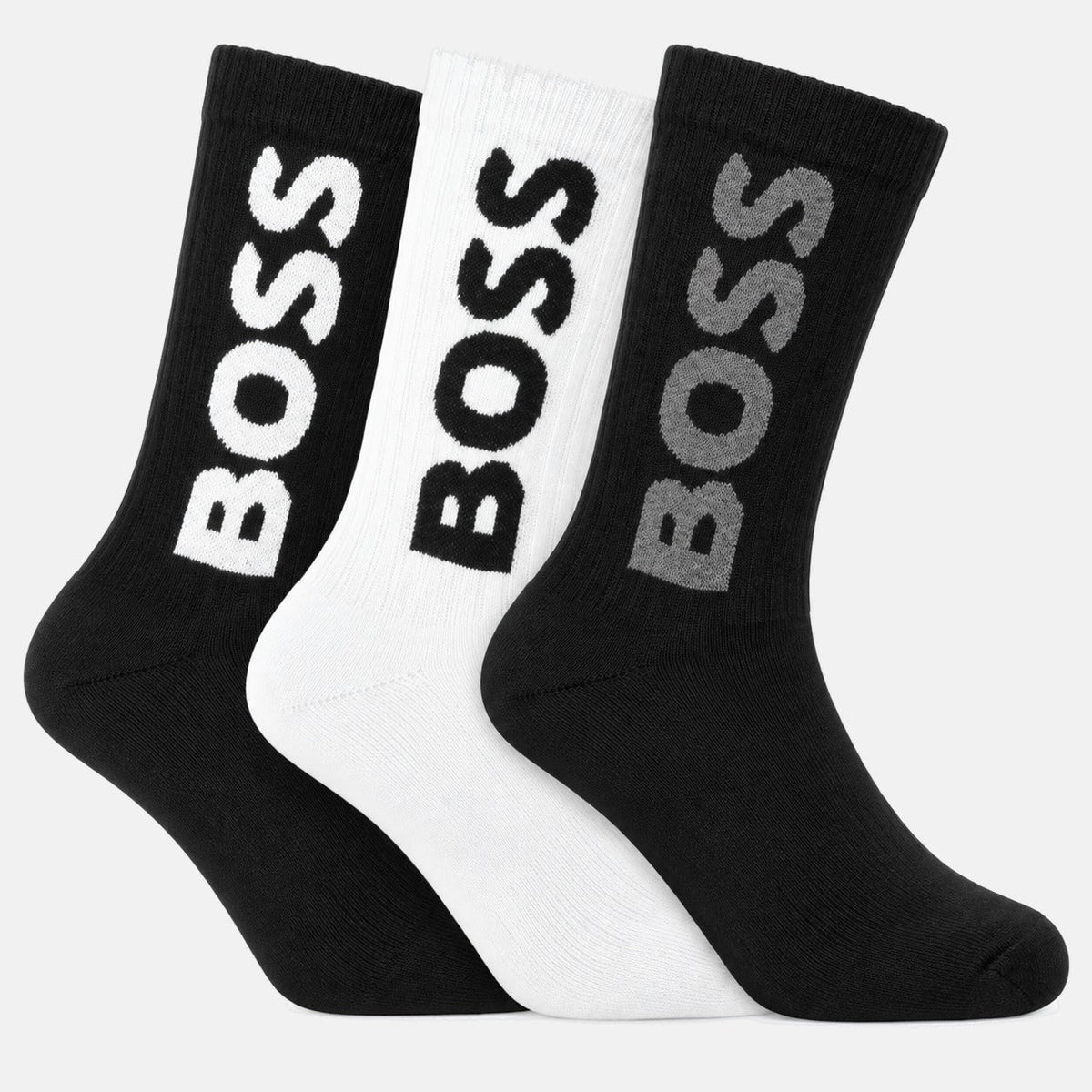 BOSS 3 Pack Sport Socks Black | Northern Threads Designer Menswear