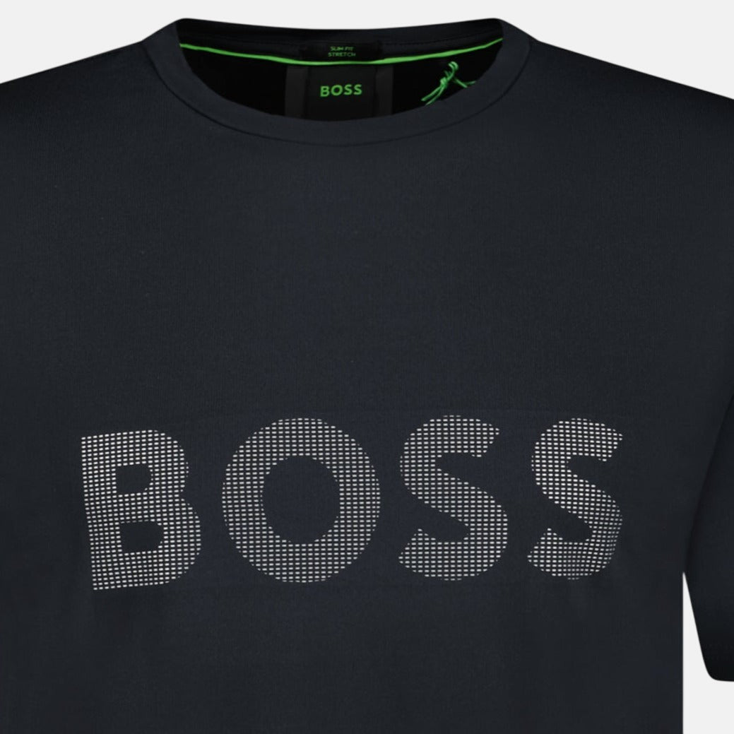 BOSS Active Logo - Print T-Shirt Black - C37 - northern threads uk