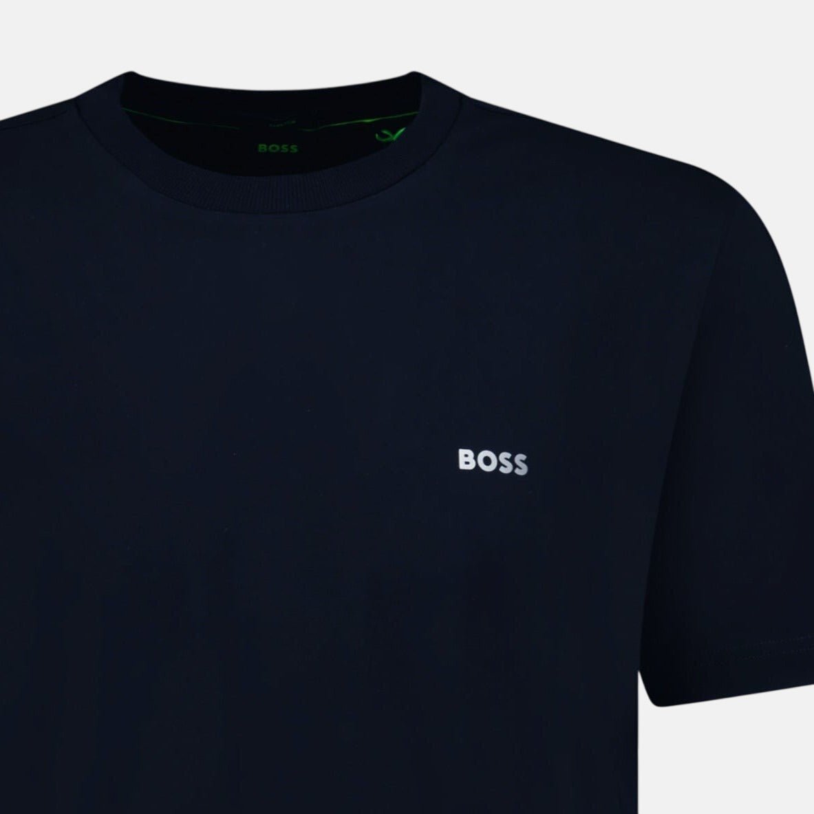BOSS Active Logo - Print T-Shirt Navy - A32 - northern threads uk