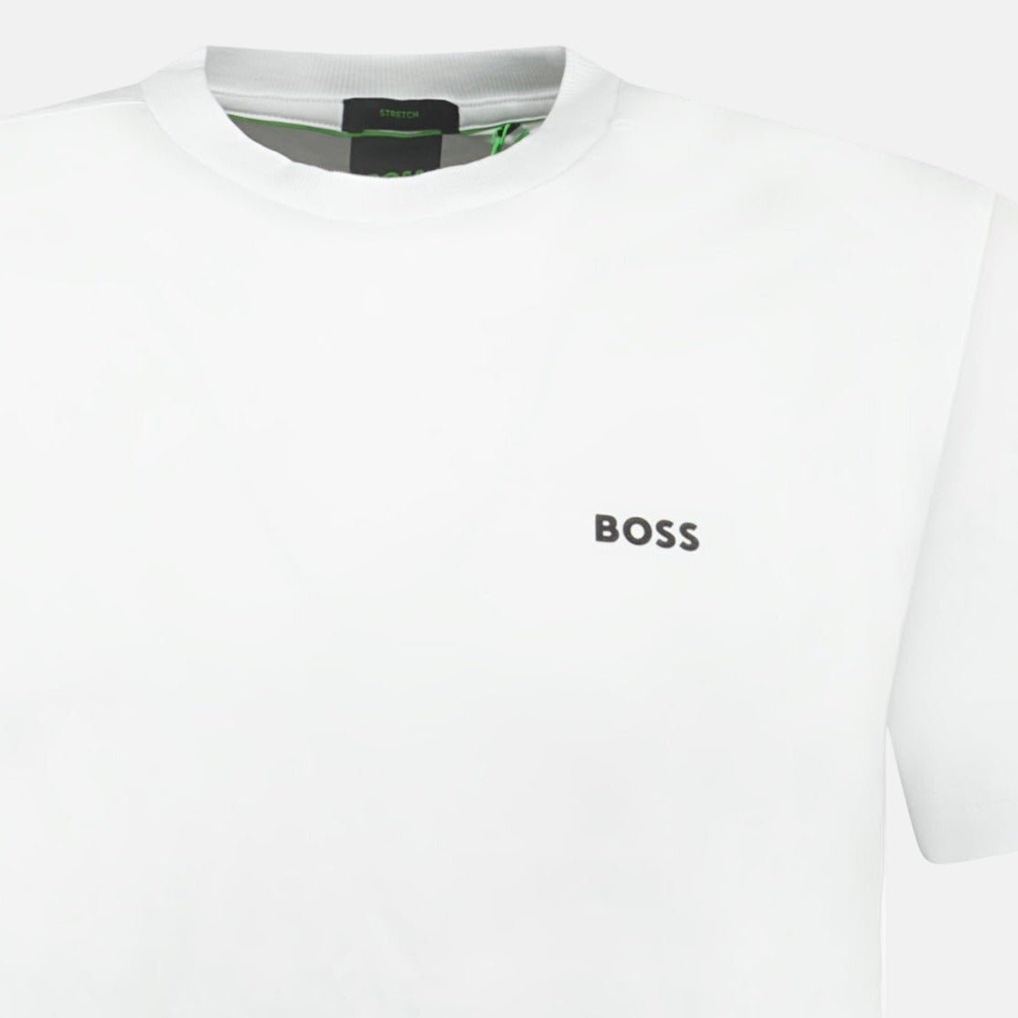 BOSS Active Logo - Print T-Shirt White - C14 - northern threads uk