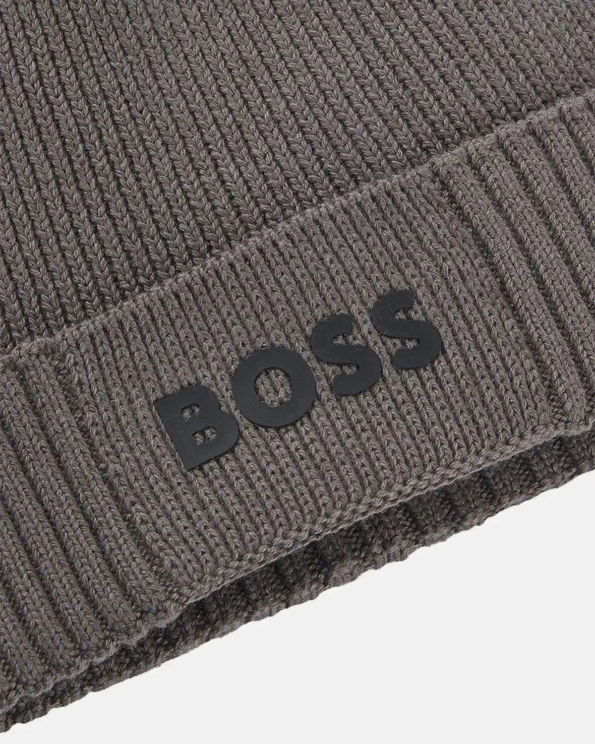 BOSS-BOSS ASIC-X COTTON WOOL BEANIE GREY-NORTHERN THREADS DESIGNER MENSWEAR