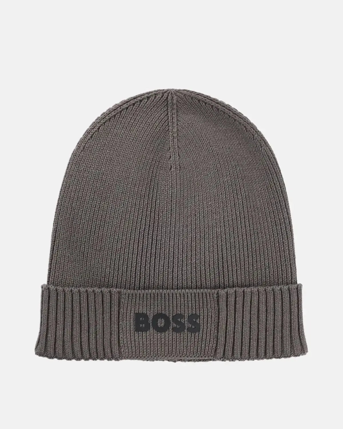 BOSS-BOSS ASIC-X COTTON WOOL BEANIE GREY-NORTHERN THREADS DESIGNER MENSWEAR