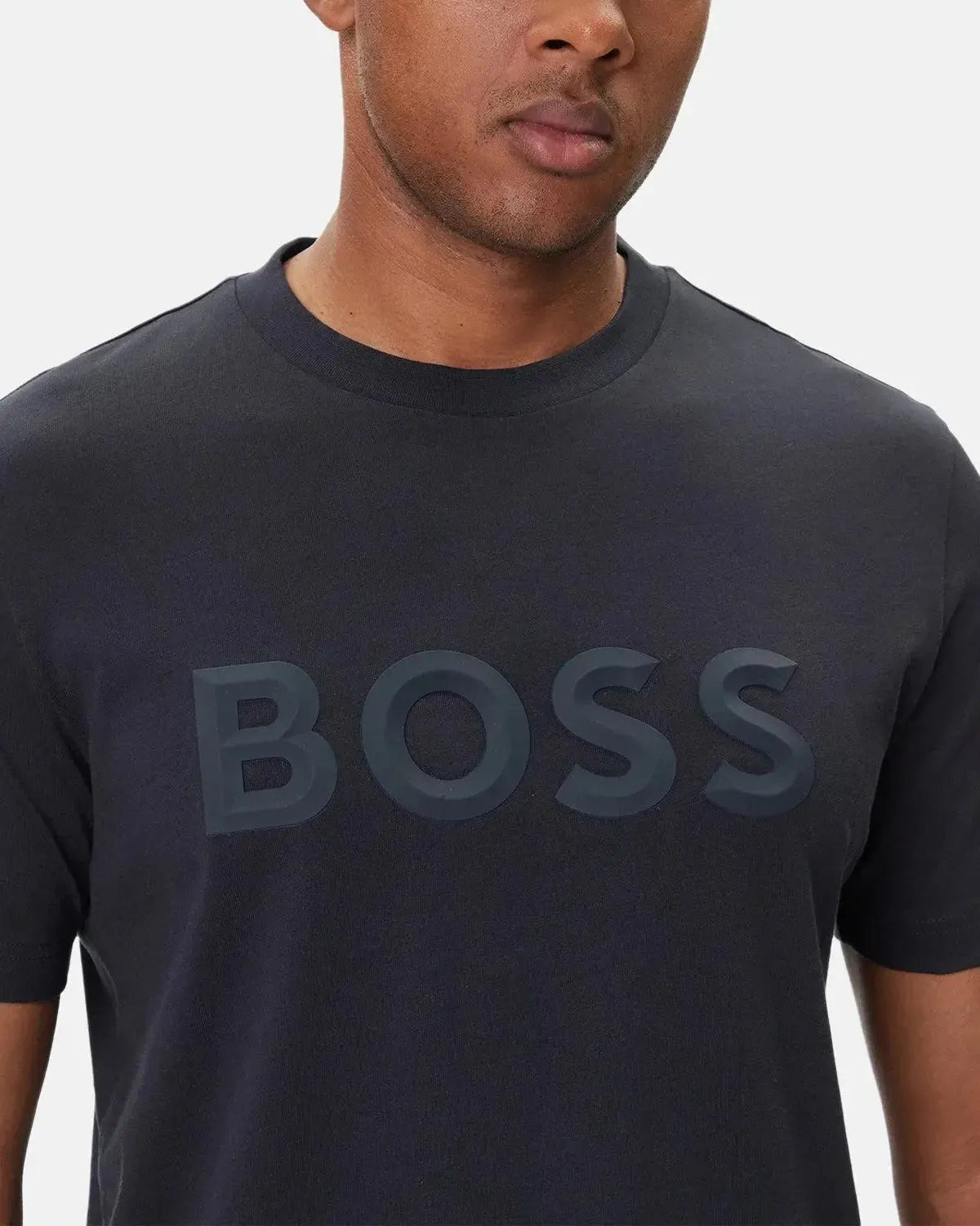 BOSS-BOSS ICONIC ZONE T-SHIRT DARK BLUE-NORTHERN THREADS DESIGNER MENSWEAR