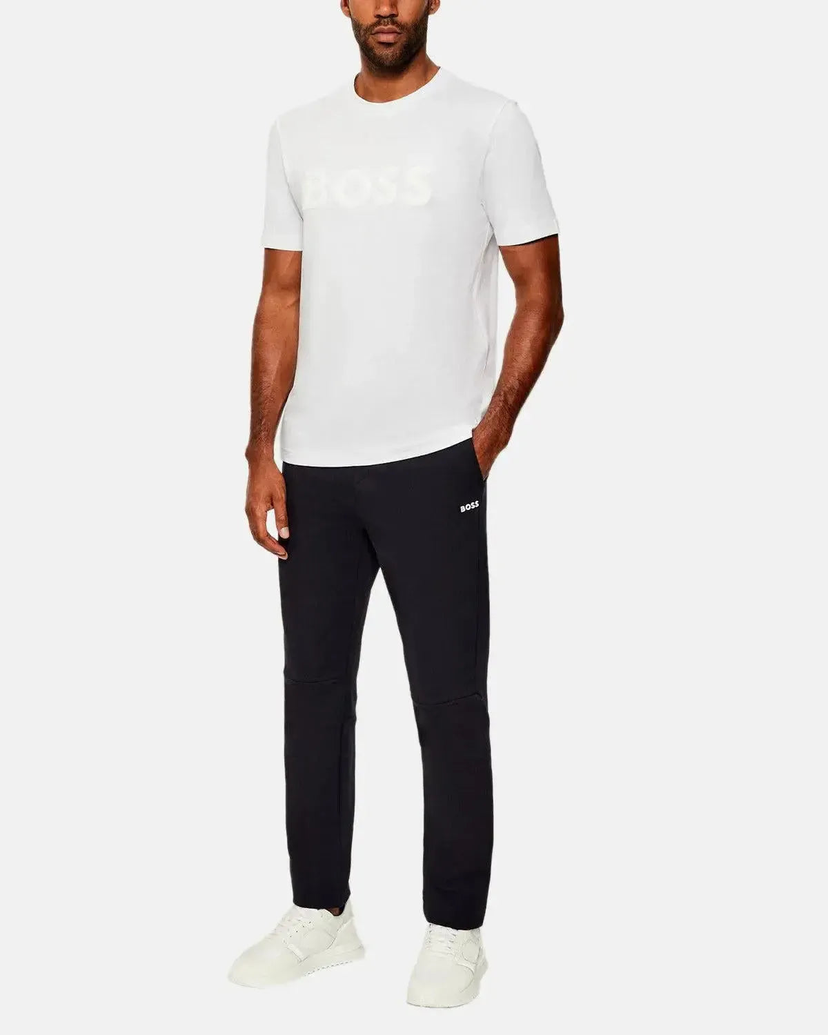 BOSS-BOSS ICONIC ZONE T-SHIRT WHITE-NORTHERN THREADS DESIGNER MENSWEAR