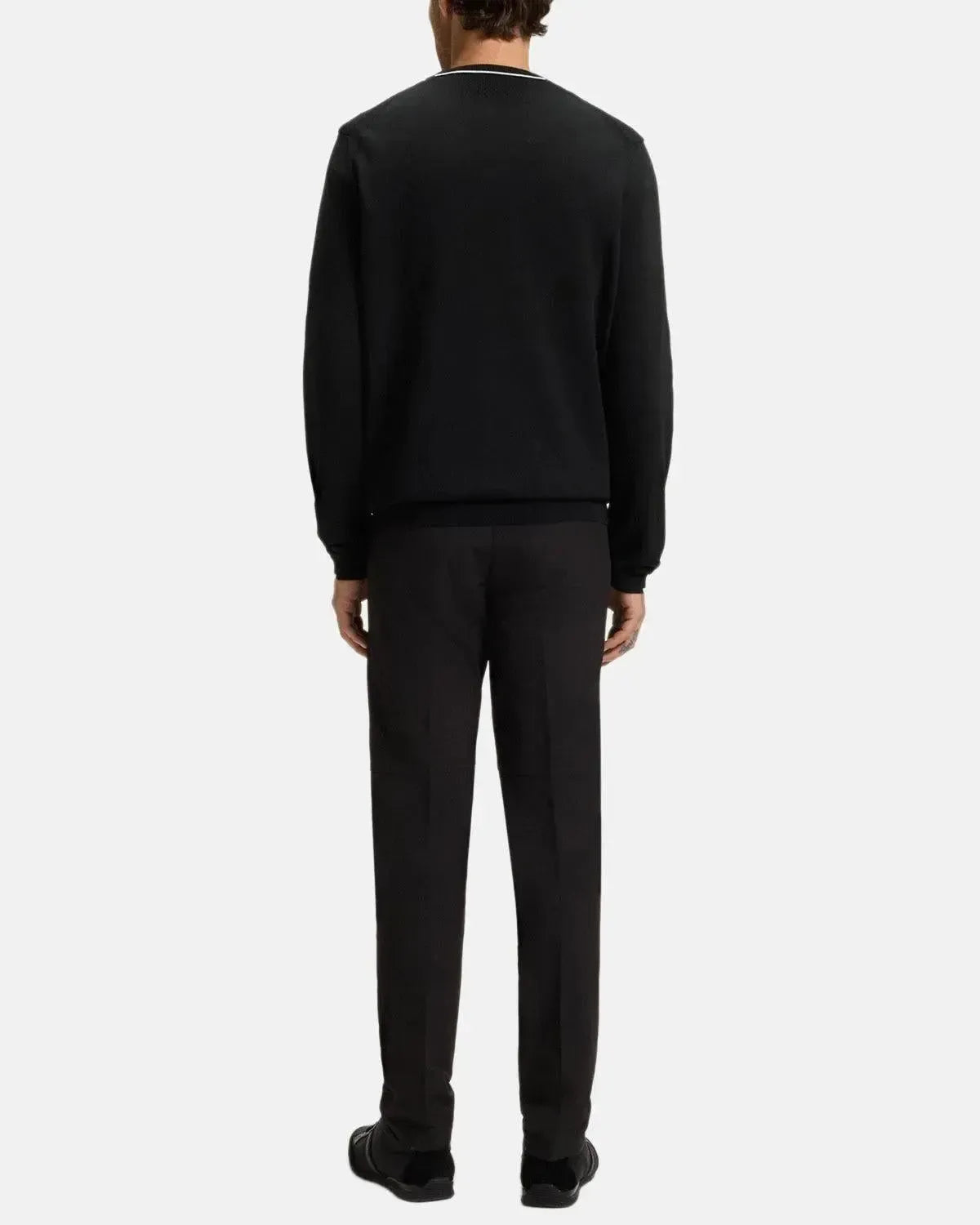 BOSS-BOSS K-EVERX CREWNECK COTTON KNIT BLACK-NORTHERN THREADS DESIGNER MENSWEAR