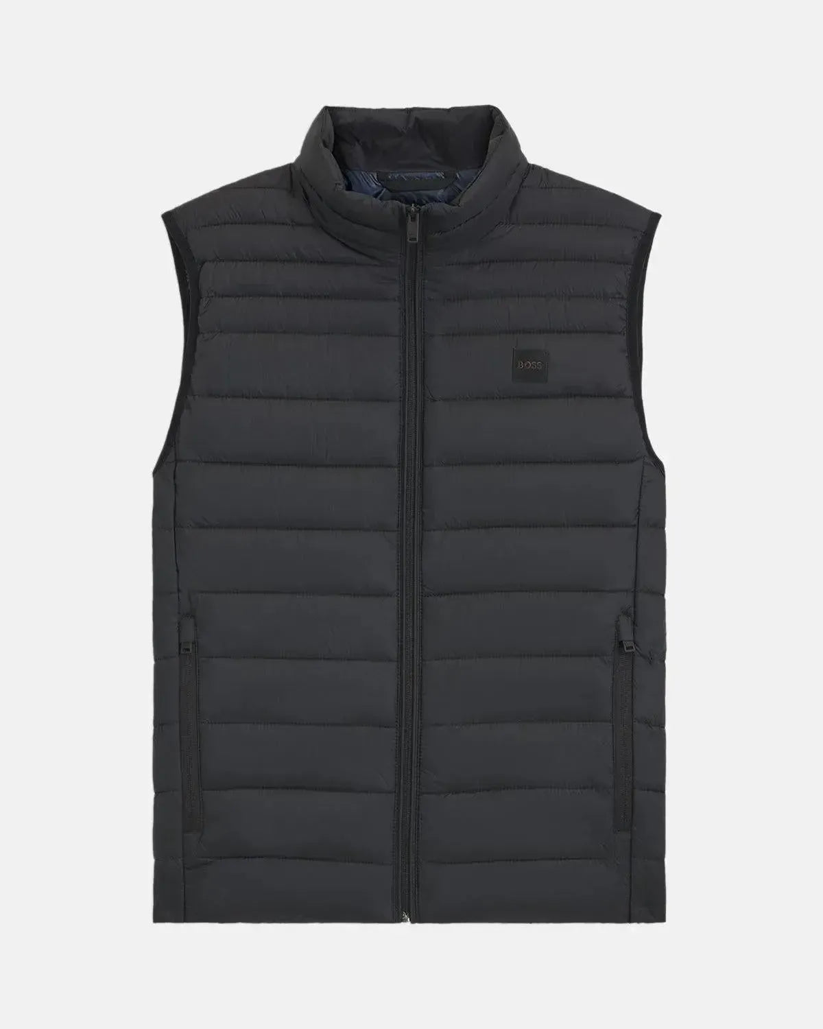 BOSS-BOSS ODEN SLIM FIT PACKABLE GILET BLACK-NORTHERN THREADS DESIGNER MENSWEAR