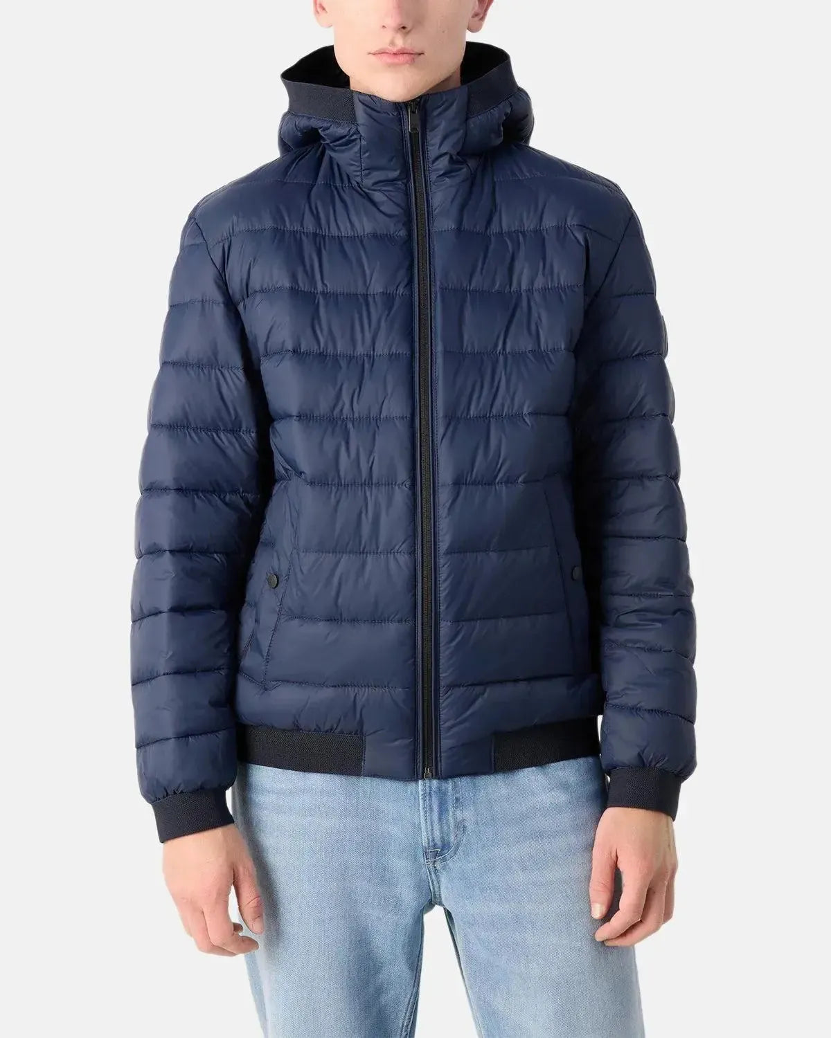 BOSS-BOSS ODENIS HOODED PUFFER JACKET DARK BLUE-NORTHERN THREADS DESIGNER MENSWEAR