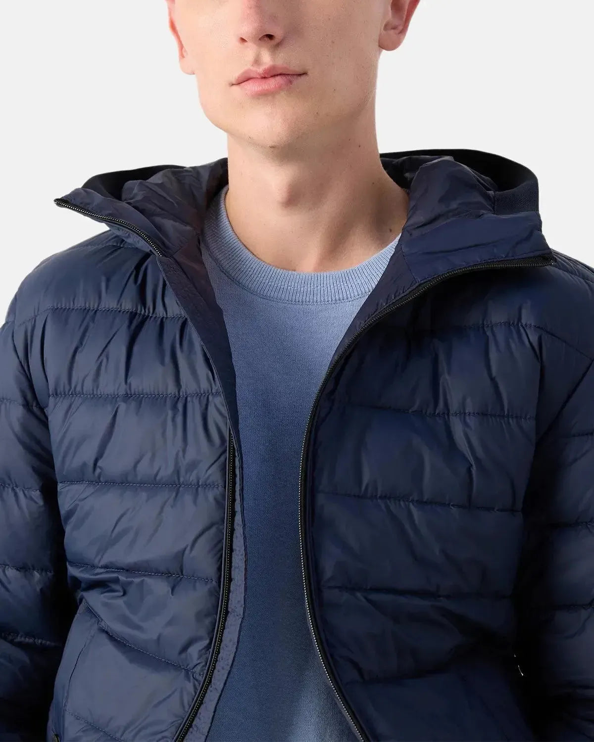 BOSS-BOSS ODENIS HOODED PUFFER JACKET DARK BLUE-NORTHERN THREADS DESIGNER MENSWEAR