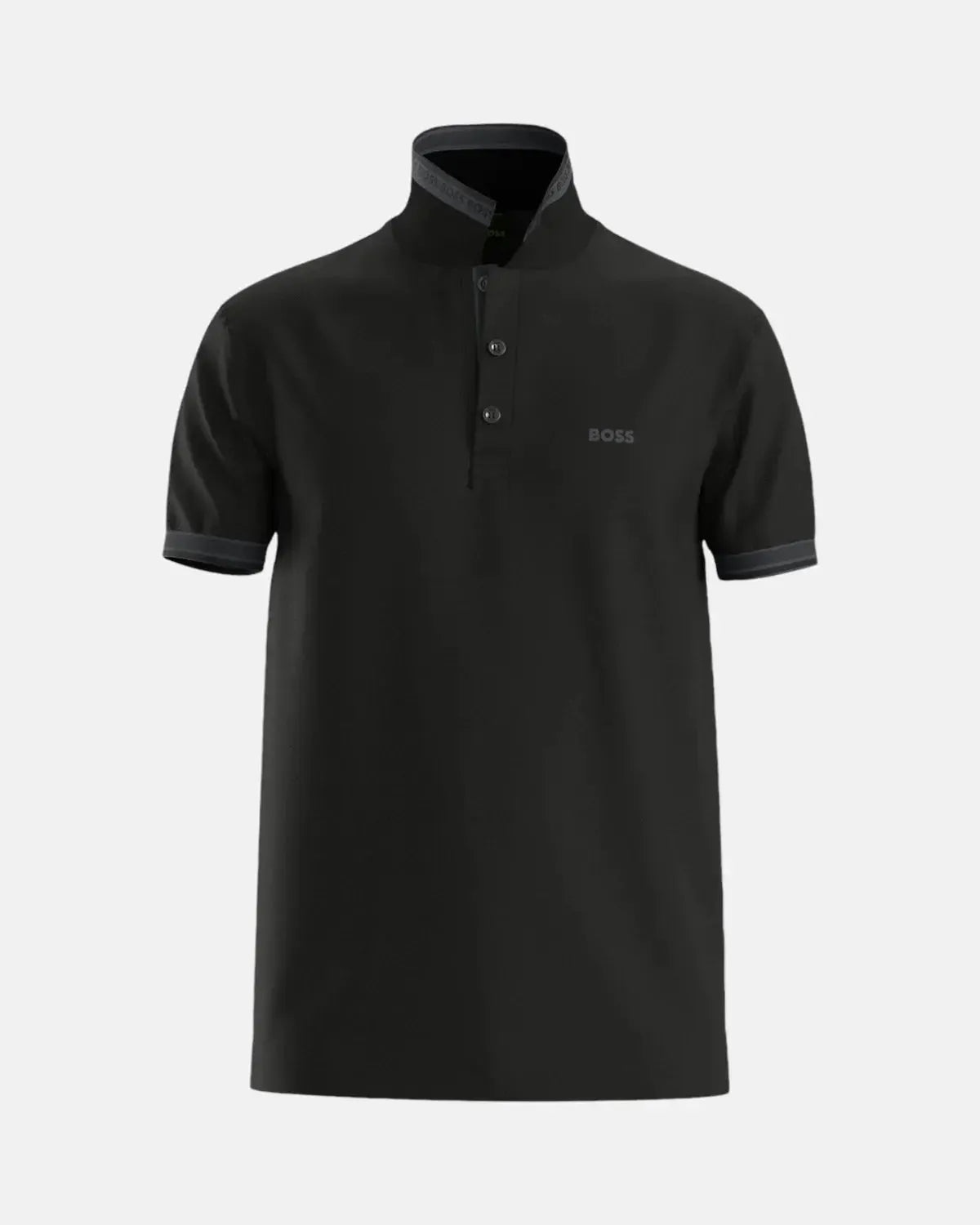 BOSS-BOSS PADDY POLO SHIRT BLACK TONAL-NORTHERN THREADS DESIGNER MENSWEAR