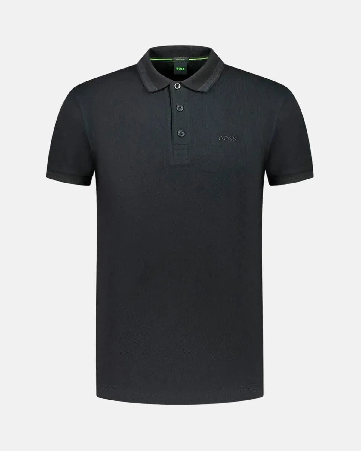BOSS-BOSS PADDY POLO SHIRT BLACK TONAL-NORTHERN THREADS DESIGNER MENSWEAR