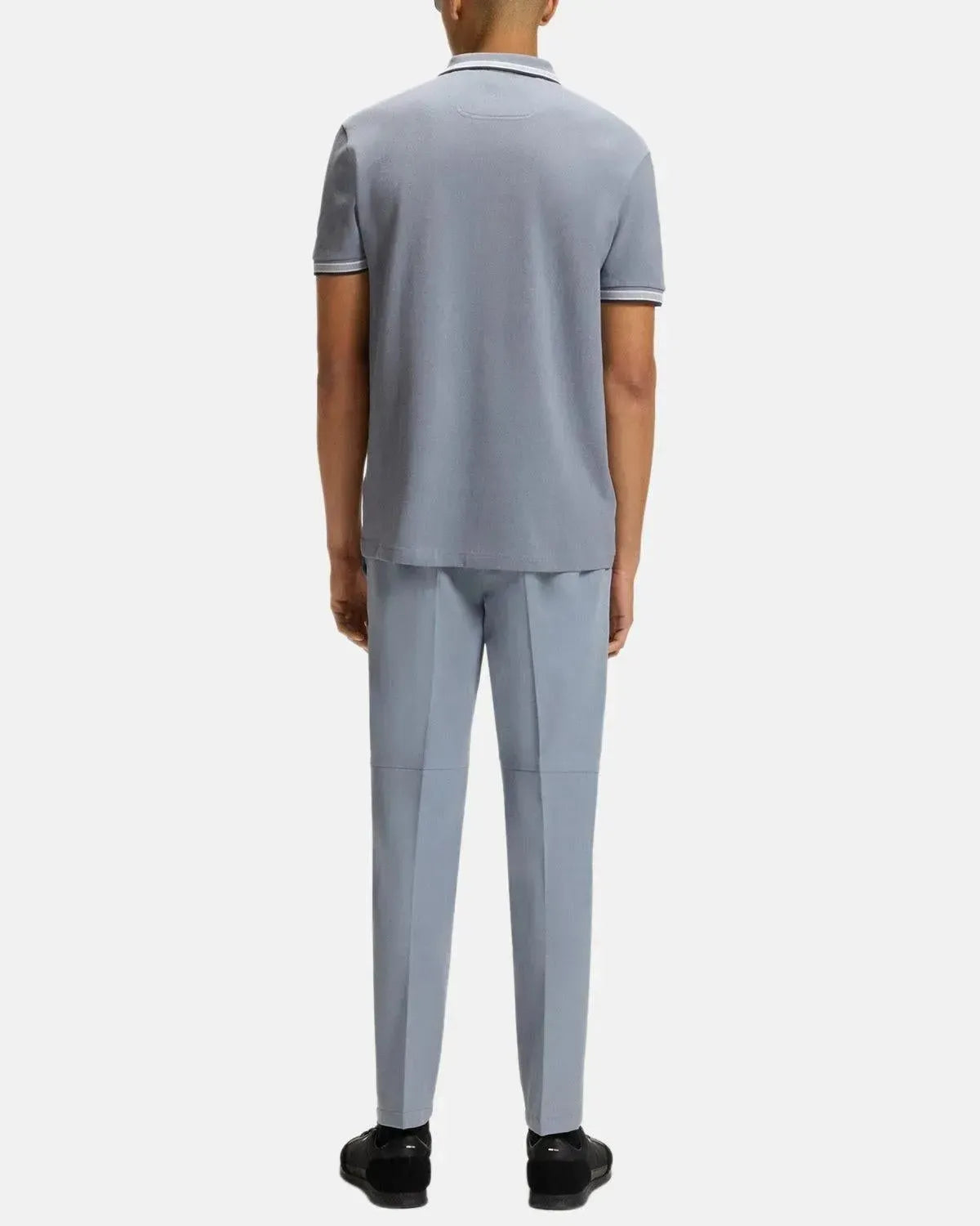 BOSS-BOSS PADDY POLO SHIRT MID GREY-NORTHERN THREADS DESIGNER MENSWEAR