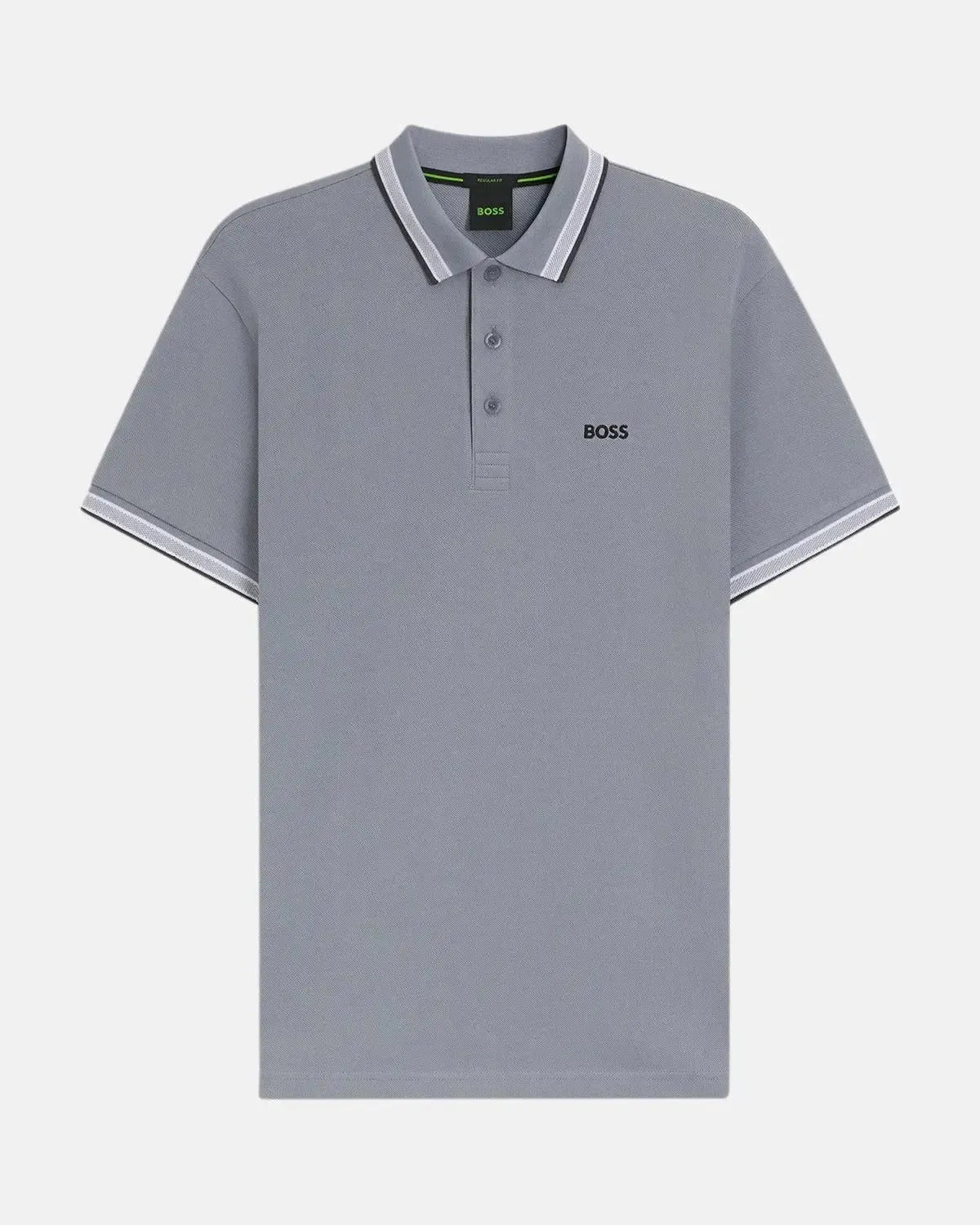 BOSS-BOSS PADDY POLO SHIRT MID GREY-NORTHERN THREADS DESIGNER MENSWEAR