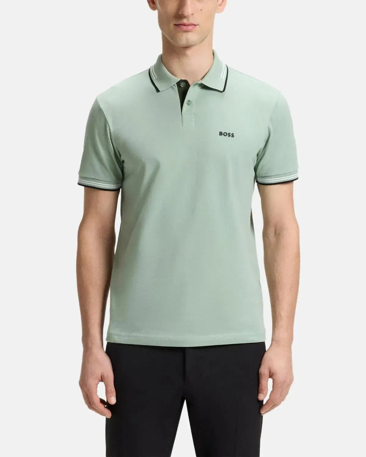 BOSS-BOSS PAUL SLIM FIT POLO SHIRT LIGHT GREEN-NORTHERN THREADS DESIGNER MENSWEAR
