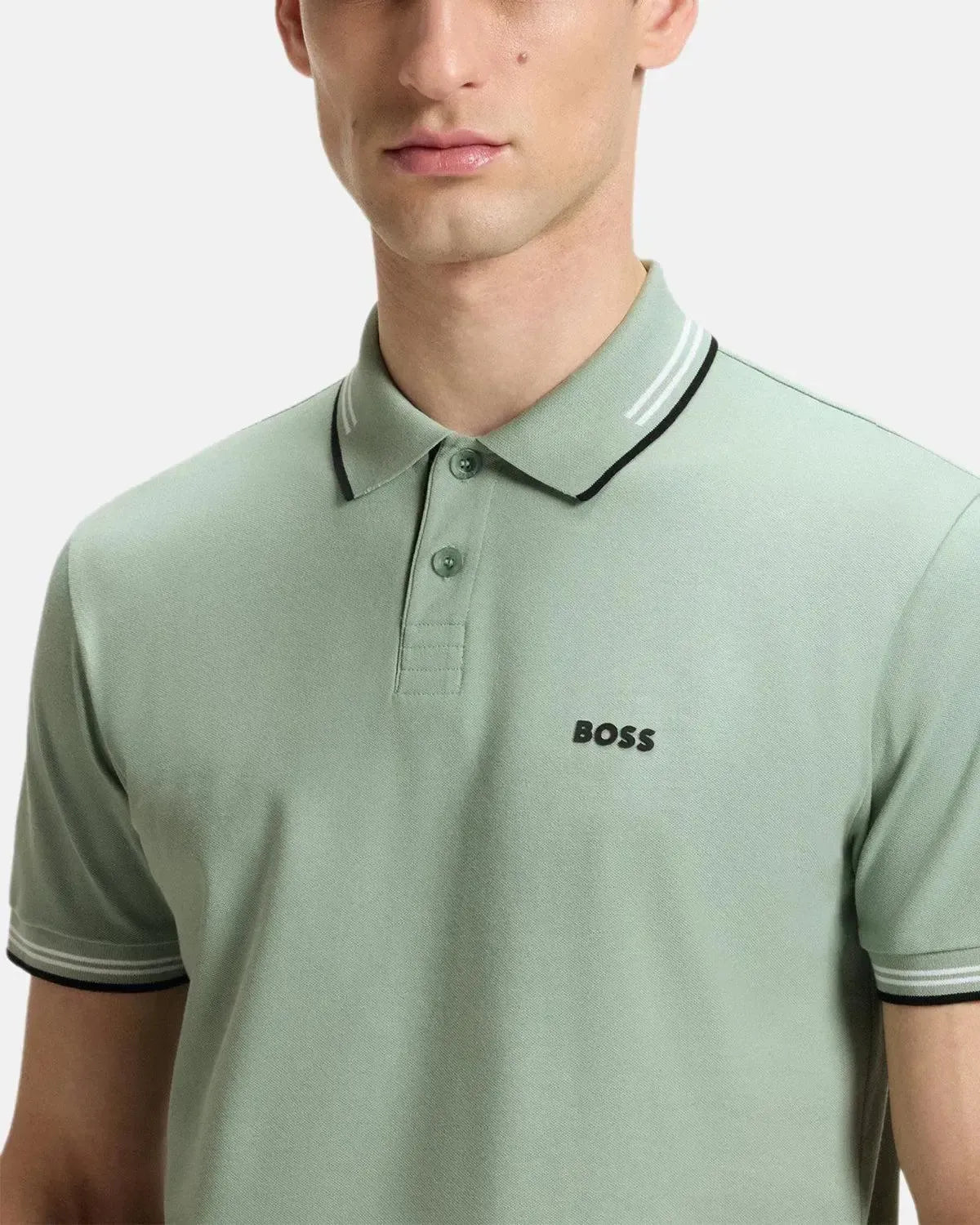 BOSS-BOSS PAUL SLIM FIT POLO SHIRT LIGHT GREEN-NORTHERN THREADS DESIGNER MENSWEAR
