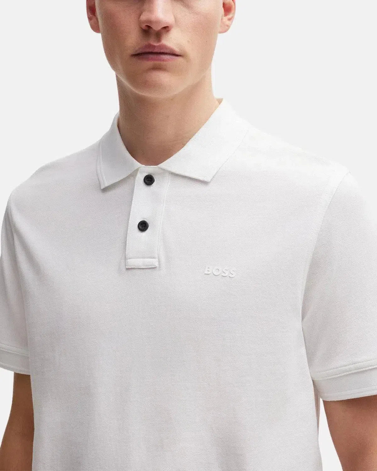 BOSS-BOSS PRIME POLO SHIRT WHITE-NORTHERN THREADS DESIGNER MENSWEAR