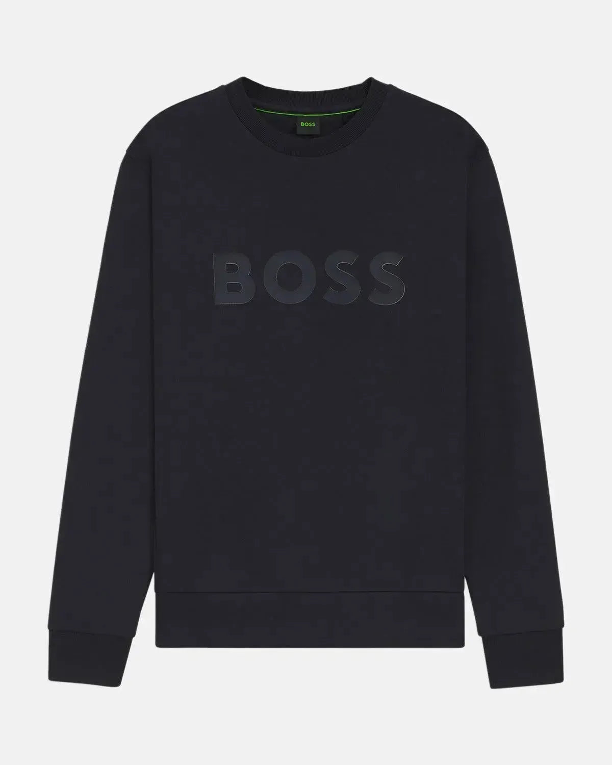 BOSS-BOSS SALBO SANDWICH LOGO SWEATSHIRT DARK BLUE-NORTHERN THREADS DESIGNER MENSWEAR