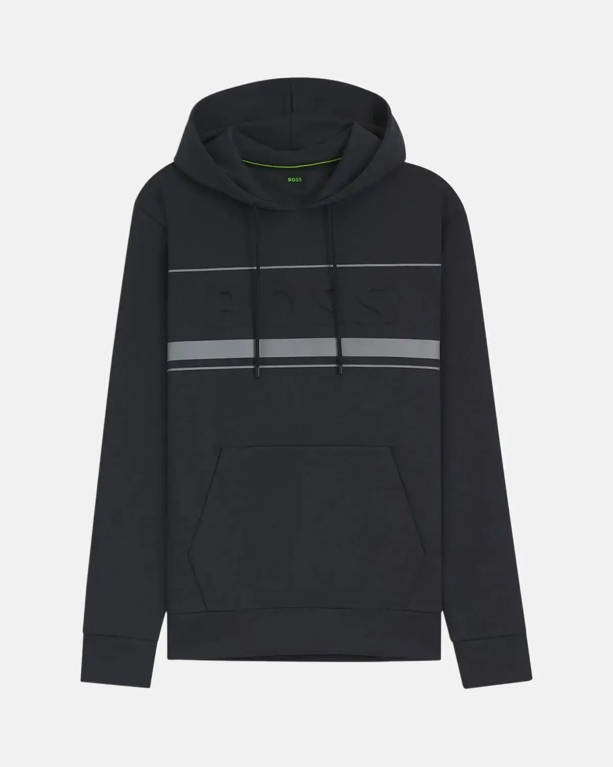 BOSS-BOSS SOODY ZONE EMBOSSED LOGO HOODIE DARK BLUE-NORTHERN THREADS DESIGNER MENSWEAR