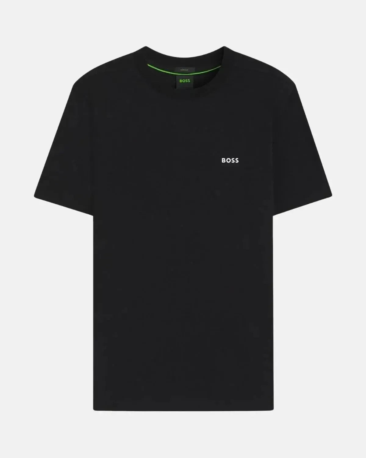 BOSS-BOSS STRETCH COTTON LOGO T-SHIRT BLACK-NORTHERN THREADS DESIGNER MENSWEAR