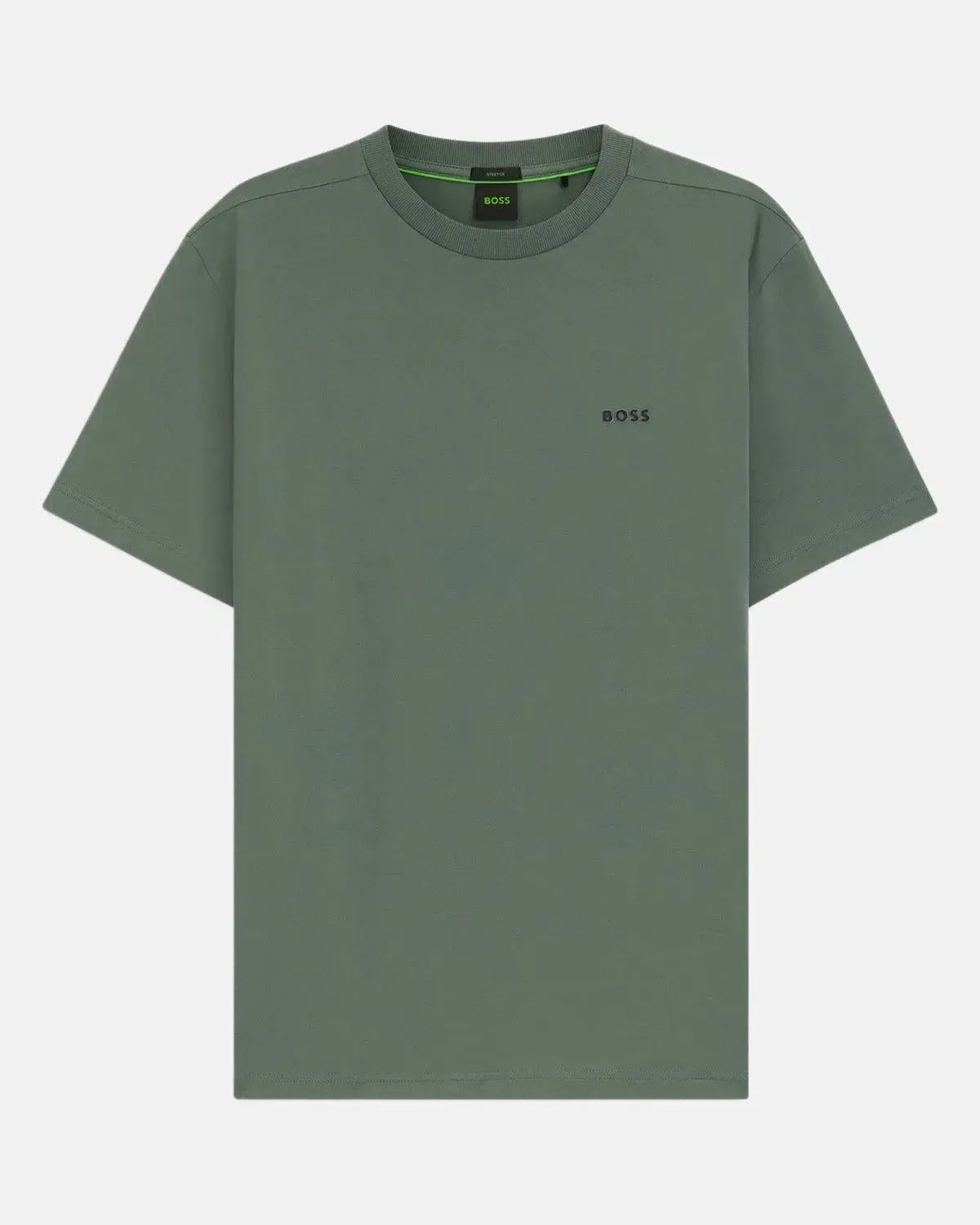 BOSS-BOSS STRETCH COTTON LOGO T-SHIRT GREEN-NORTHERN THREADS DESIGNER MENSWEAR