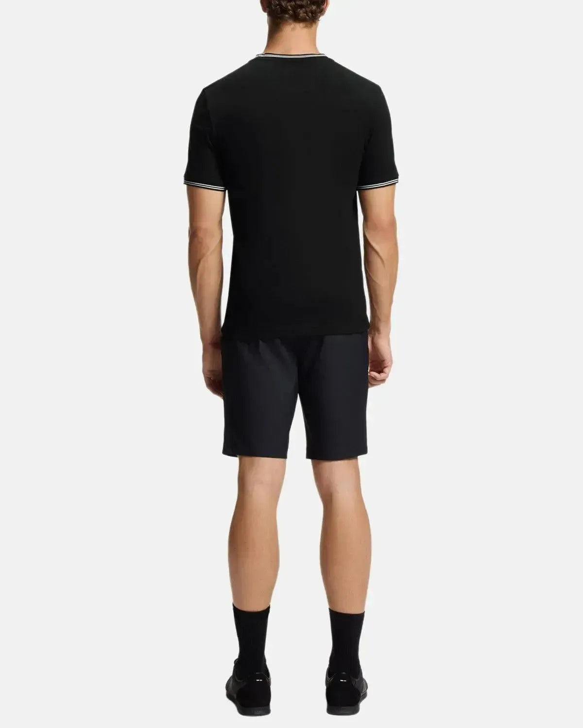 BOSS-BOSS TAUL STRETCH COTTON TIPPED T-SHIRT BLACK-NORTHERN THREADS DESIGNER MENSWEAR
