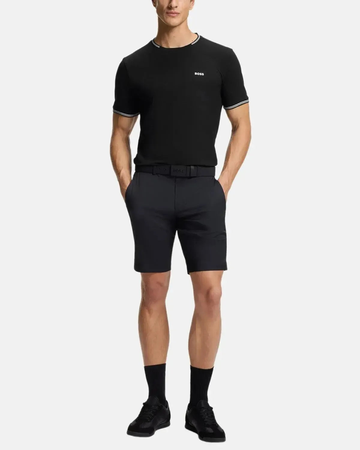 BOSS-BOSS TAUL STRETCH COTTON TIPPED T-SHIRT BLACK-NORTHERN THREADS DESIGNER MENSWEAR