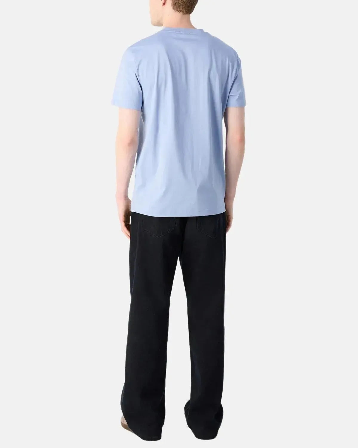 BOSS-BOSS THINKING 1 RUBBER PRINT LOGO T-SHIRT LIGHT BLUE-NORTHERN THREADS DESIGNER MENSWEAR