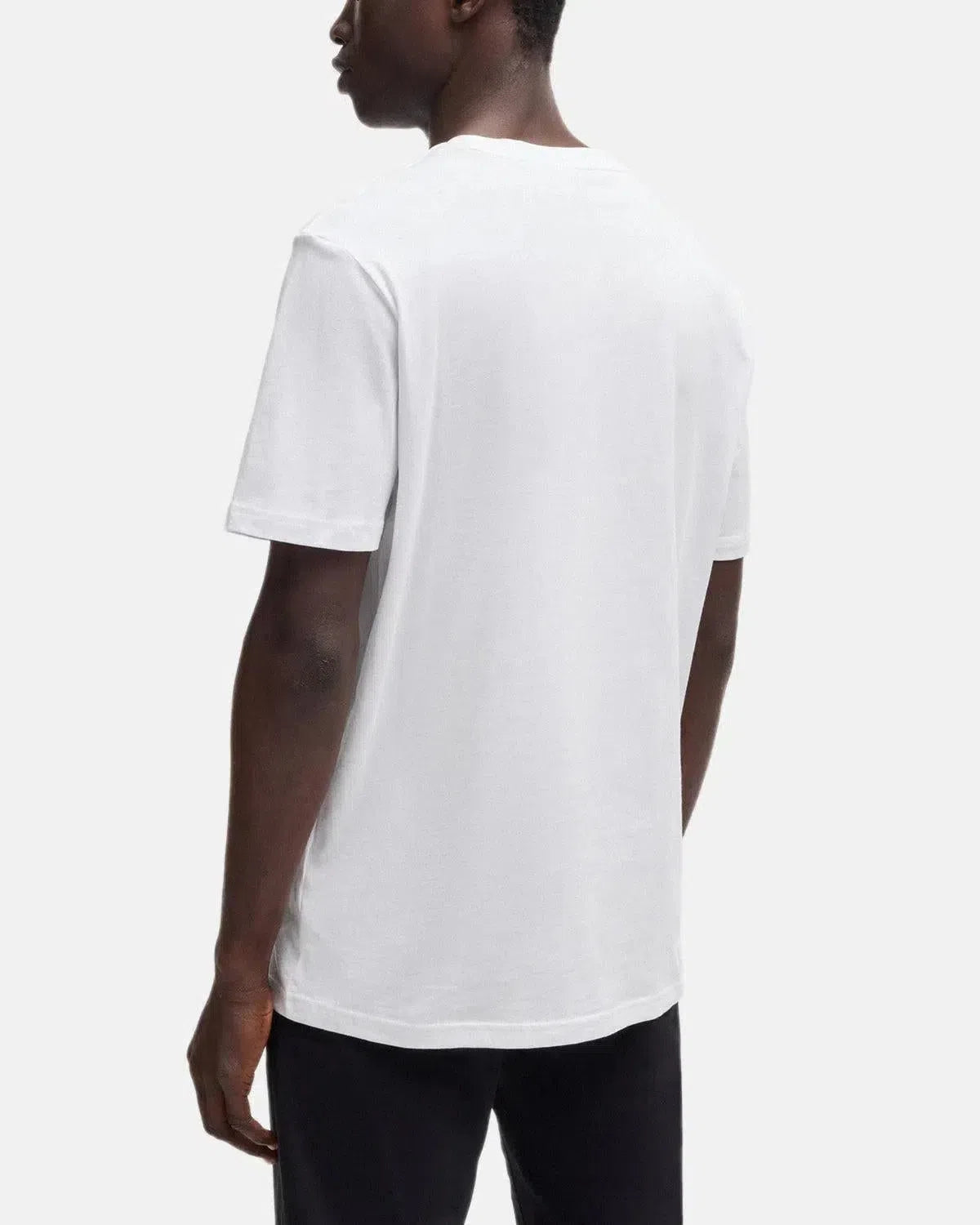 BOSS-BOSS THINKING 1 RUBBER PRINT LOGO T-SHIRT WHITE-NORTHERN THREADS DESIGNER MENSWEAR