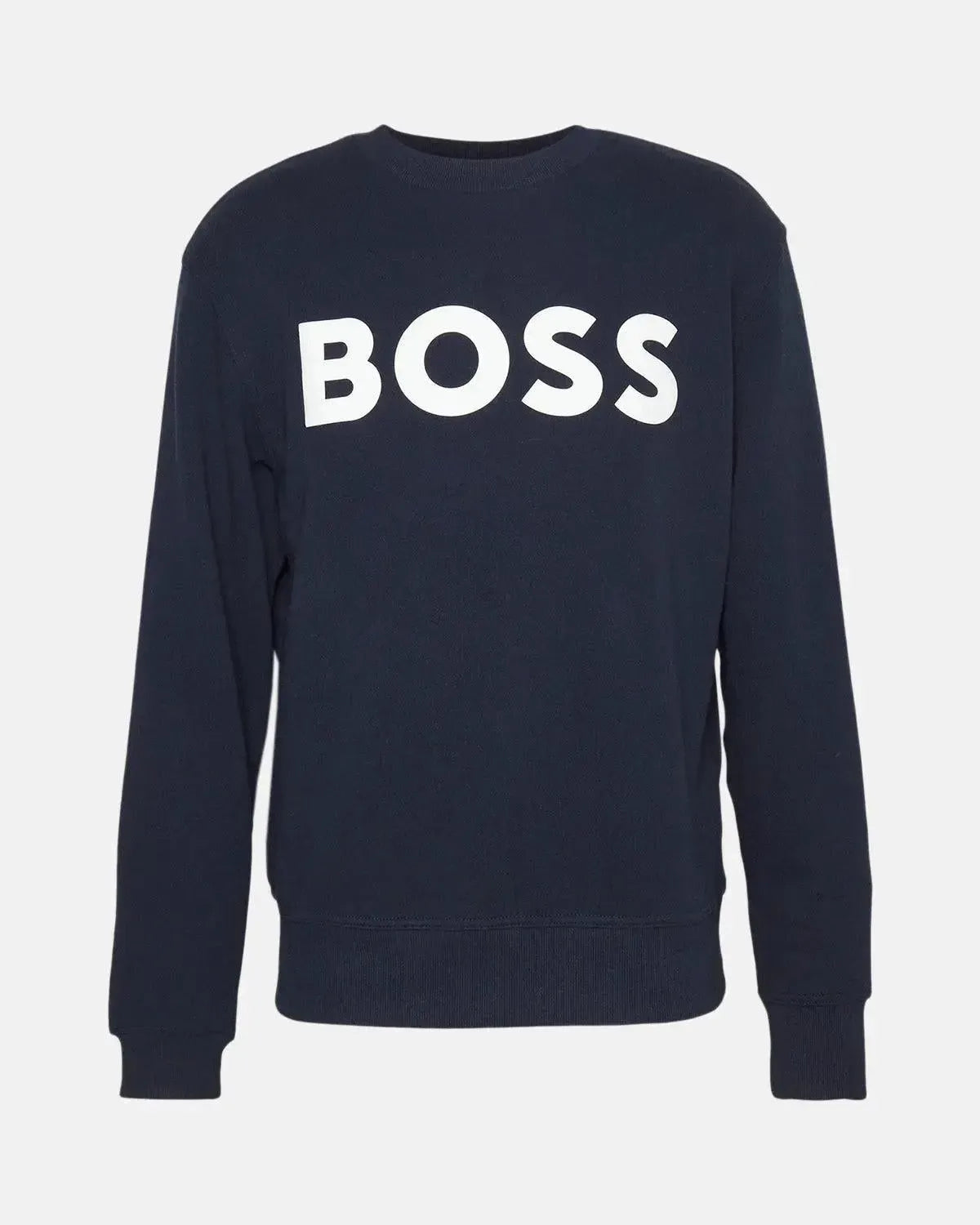 BOSS-BOSS WEBASIC LOGO SWEATSHIRT DARK BLUE-NORTHERN THREADS DESIGNER MENSWEAR