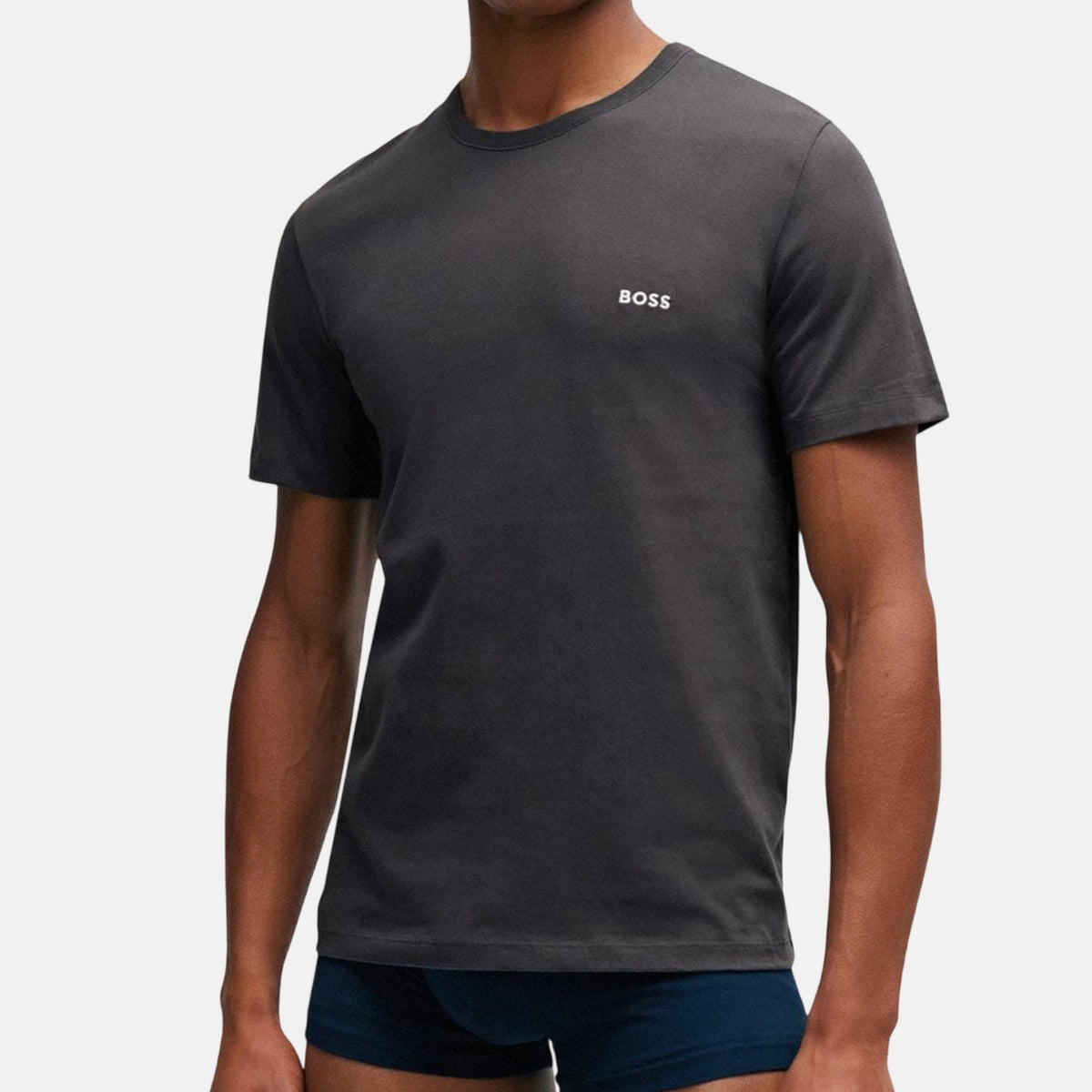 BOSS Cotton Basic T-Shirt Charcoal Grey | Northern Threads Designer Menswear