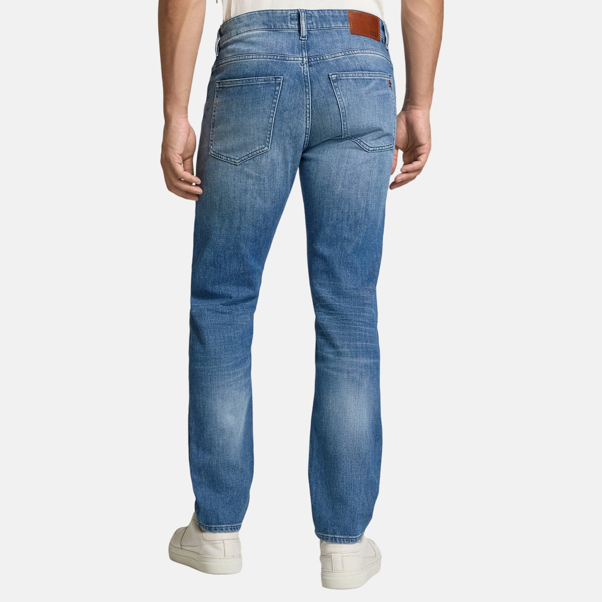 BOSS Delaware Bo Slim Fit Stretch Denim Jeans Bright Blue | Northern Threads Designer Menswear