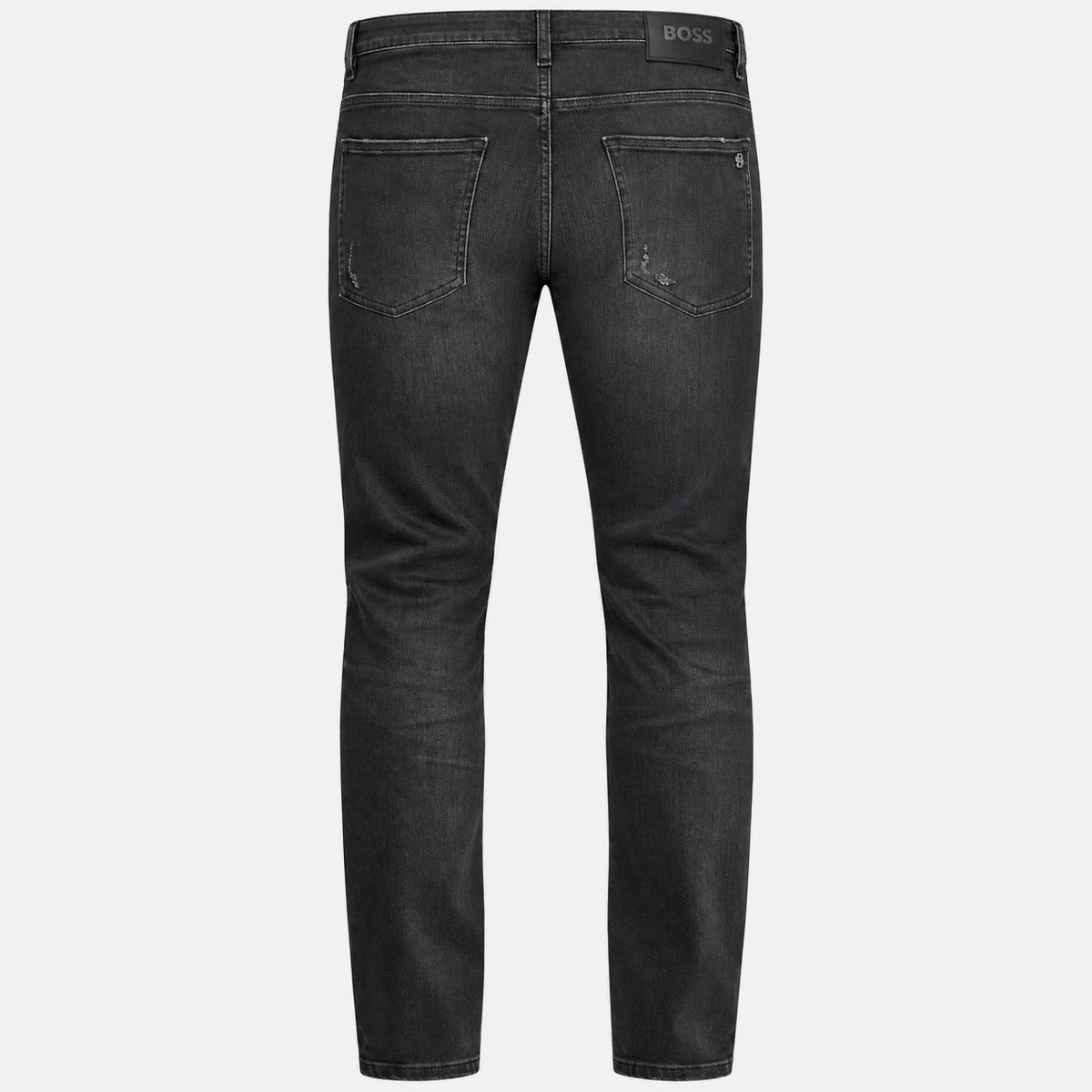 BOSS Delaware Distressed Soft Motion Slim fit Jeans Dark Grey | Northern Threads Designer Menswear