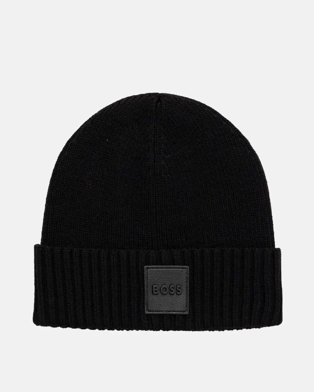 BOSS FLAVIO WOOL BEANIE BLACK - northern threads