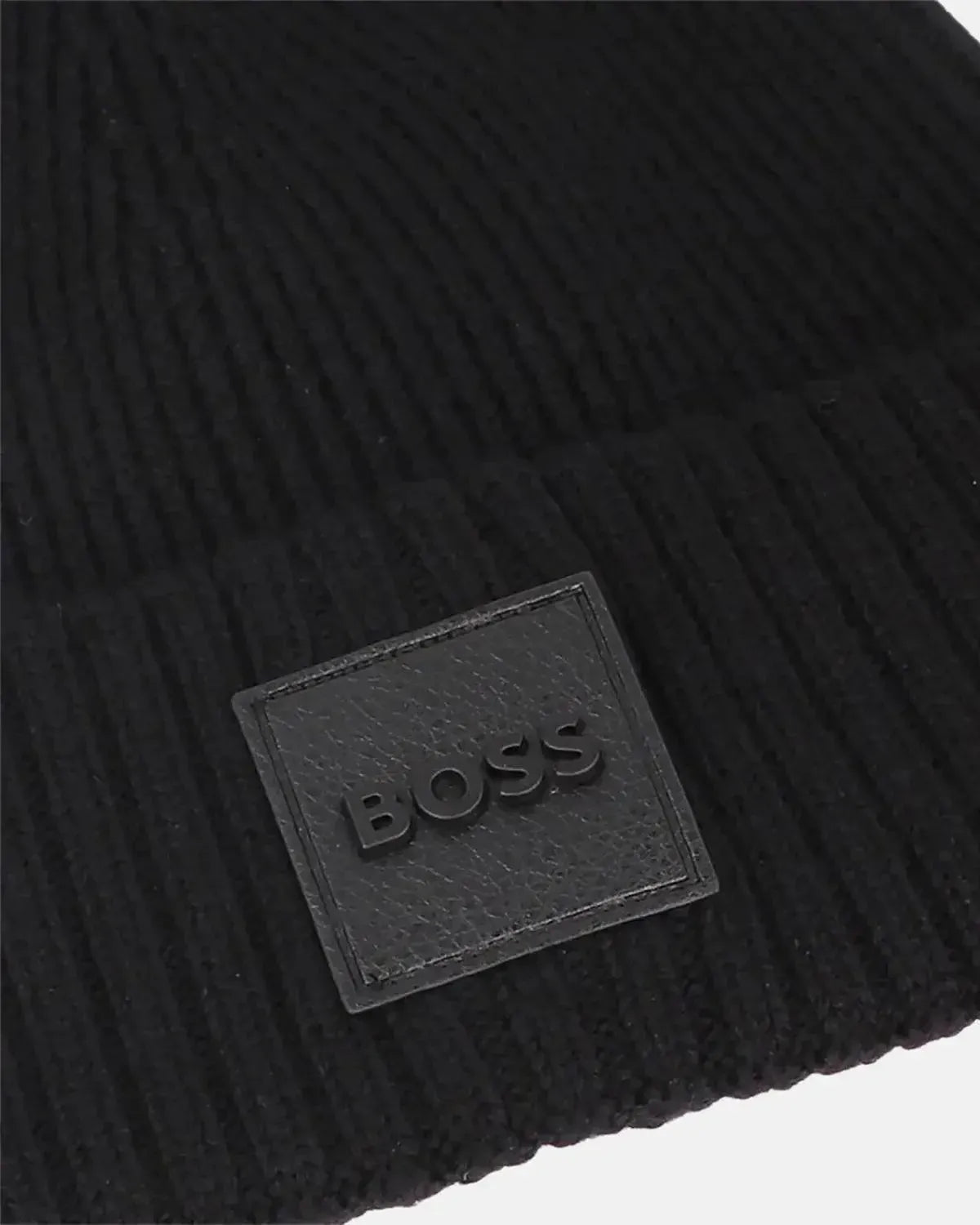 BOSS FLAVIO WOOL BEANIE BLACK - northern threads