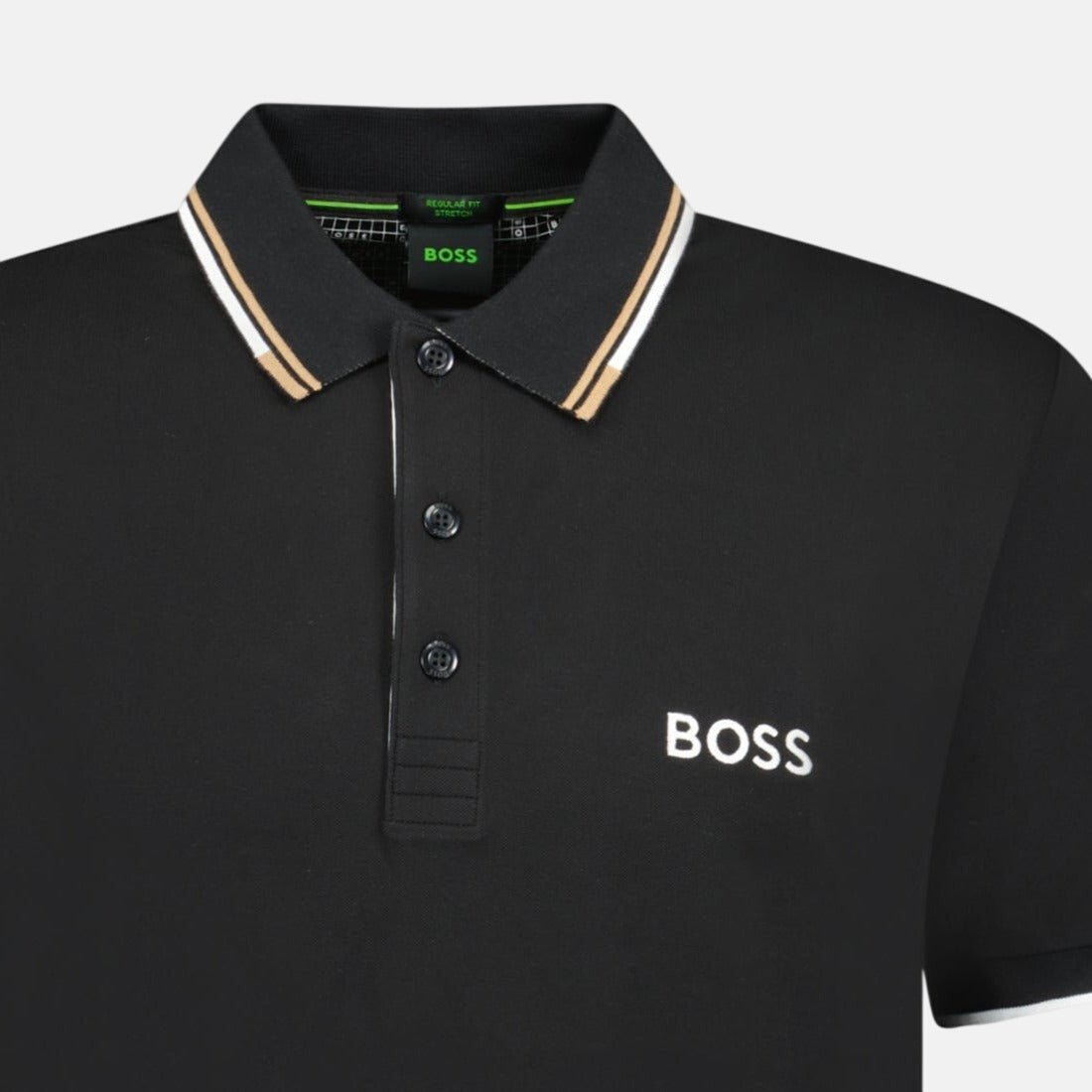 BOSS Green Label Paddy Pro Polo Shirt Black - E12 - northern threads uk