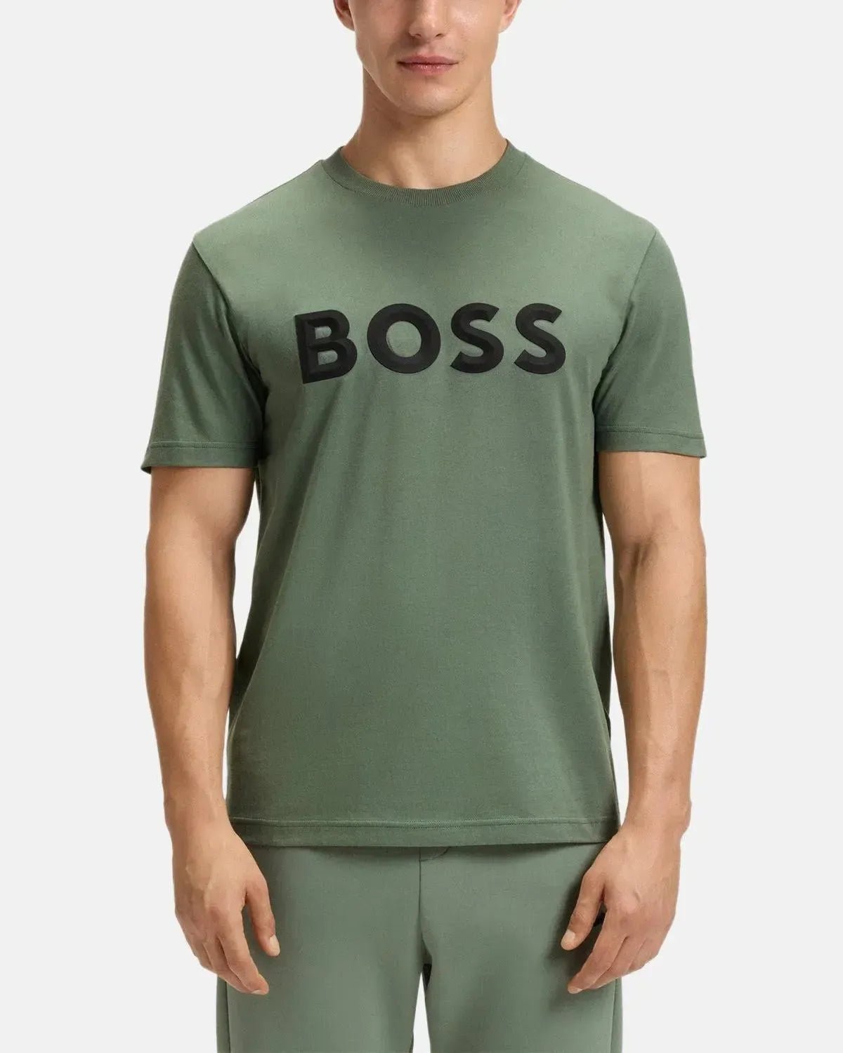 BOSS ICONIC ZONE T - SHIRT OPEN GREEN - northern threads