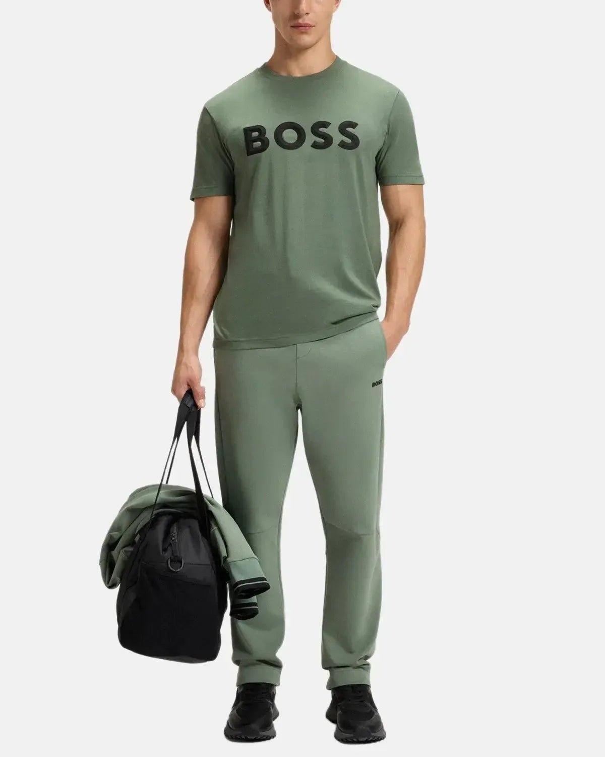 BOSS ICONIC ZONE T - SHIRT OPEN GREEN - northern threads