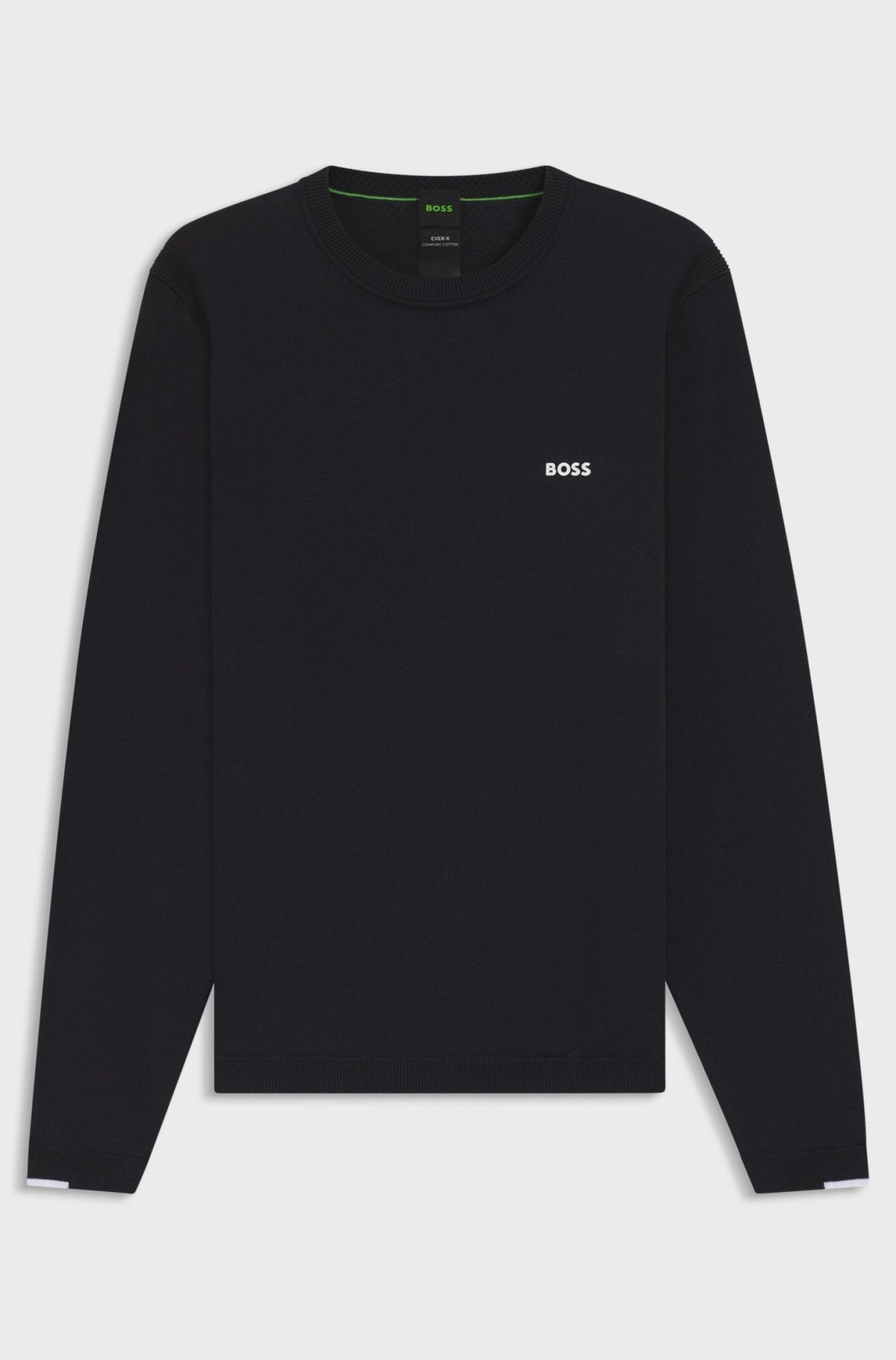 BOSS K_Ever-X Crewneck Cotton Sweater Dark Blue | Northern Threads Designer Menswear