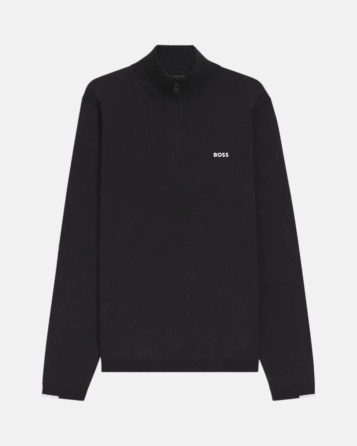 BOSS K-EVERX 1/4 ZIP COTTON KNIT DARK BLUE | Northern Threads UK