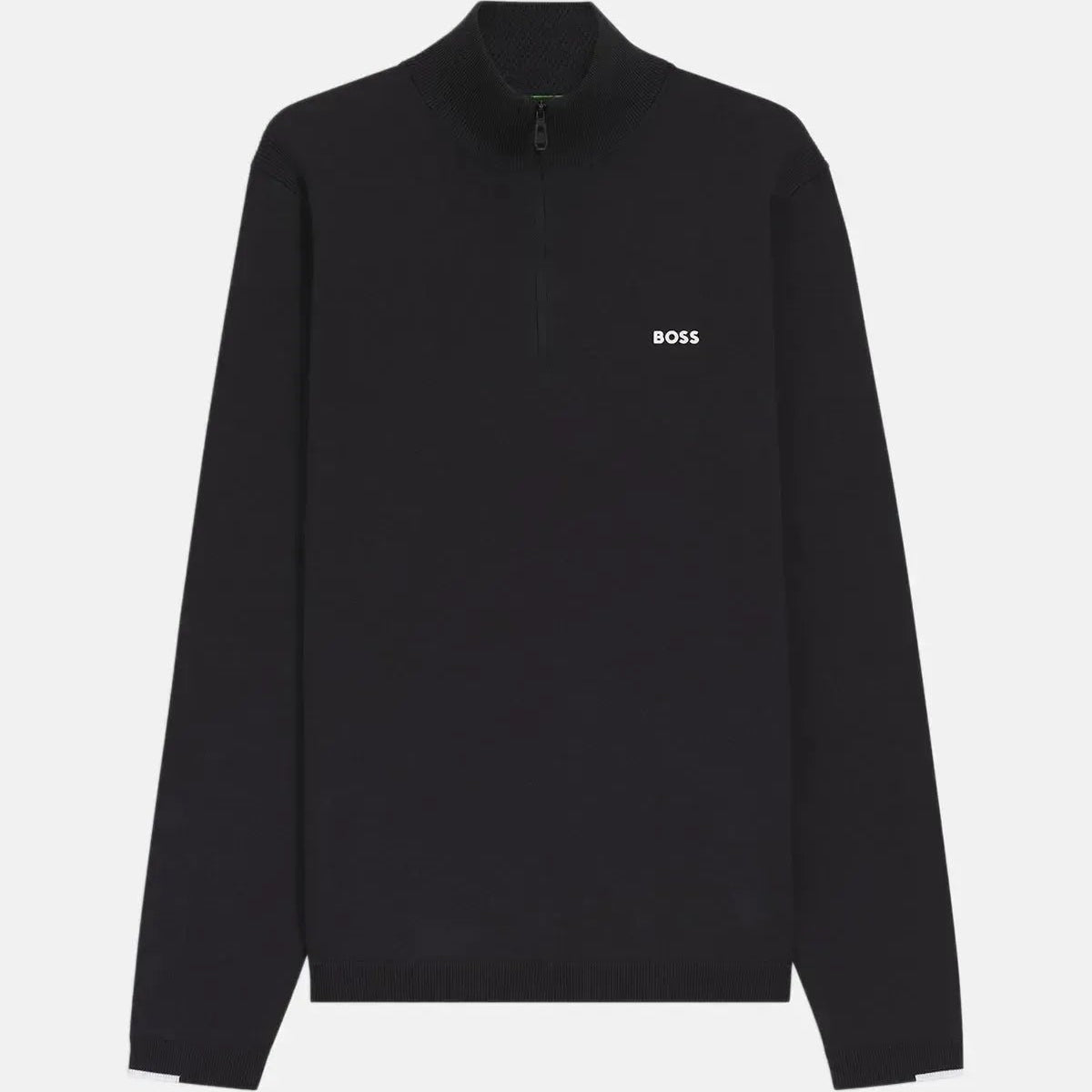 BOSS K-EVERX 1/4 ZIP COTTON KNIT DARK BLUE | Northern Threads UK