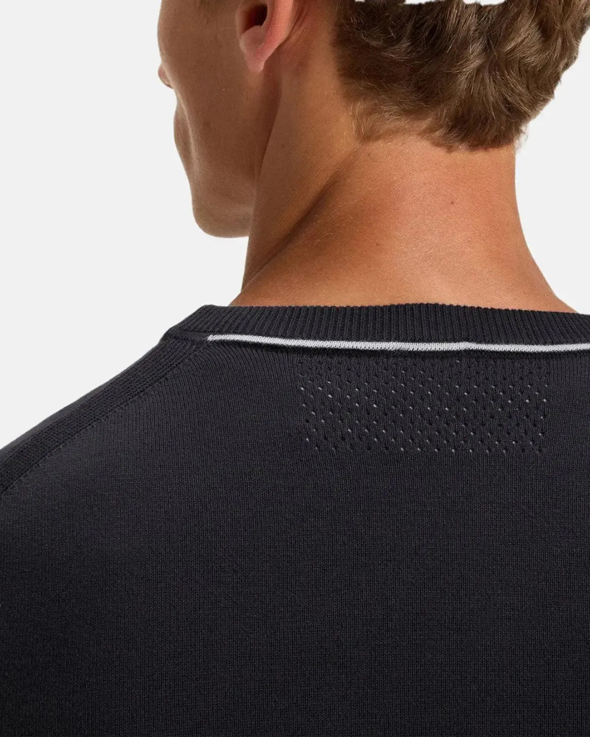 BOSS K - EVERX CREWNECK COTTON KNIT DARK BLUE - northern threads