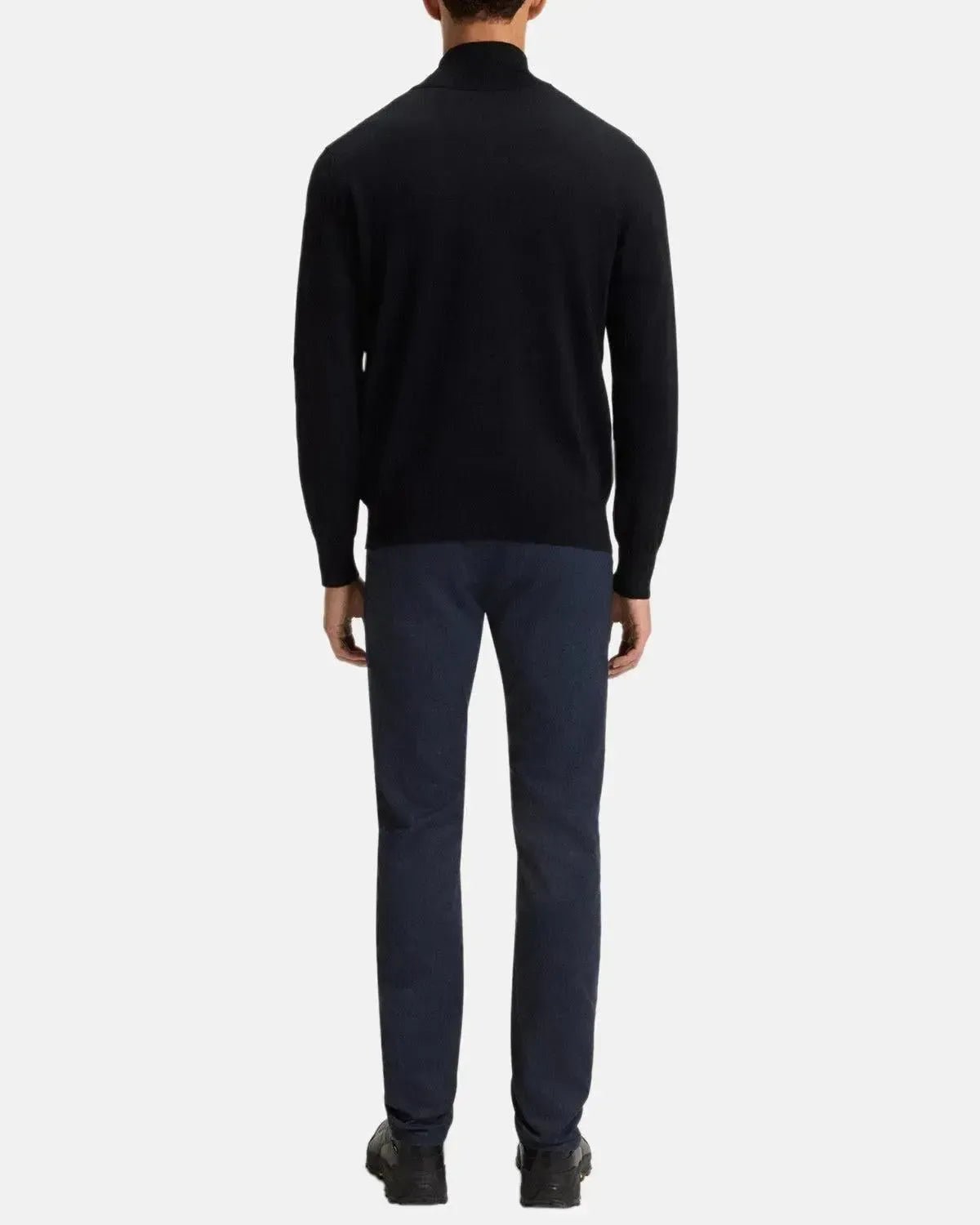 BOSS KANOBIX 1/4 ZIP COTTON CASHMERE KNIT DARK BLUE - HUGO-BOSS-50527585-404-S - northern threads uk
