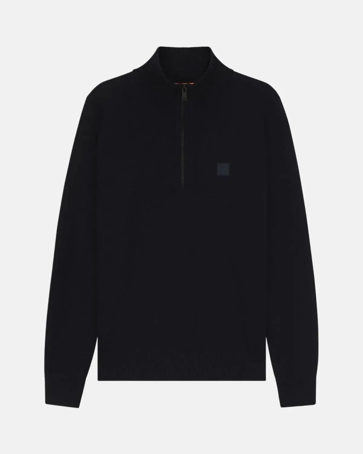 BOSS KANOBIX 1/4 ZIP COTTON CASHMERE KNIT DARK BLUE - HUGO-BOSS-50527585-404-S - northern threads uk