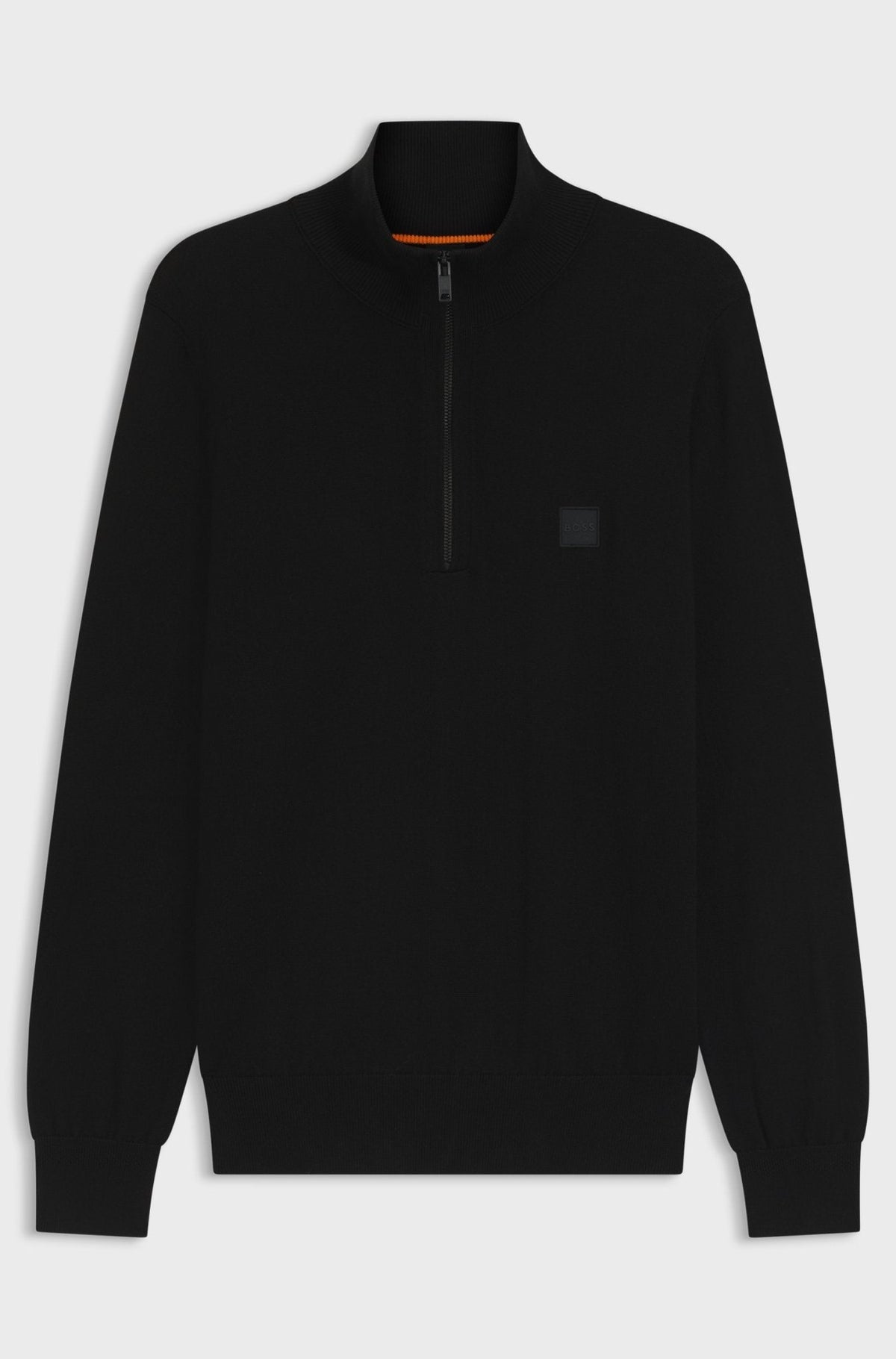 BOSS Kanobix Zip Neck Jumper Black | Northern Threads Designer Menswear