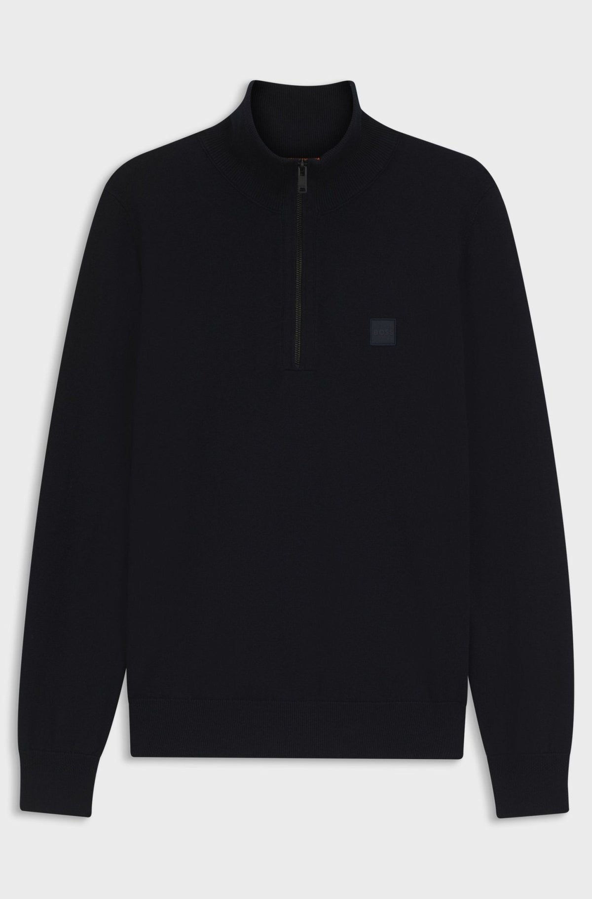 BOSS Kanobix Zip Neck Jumper Dark Blue | Northern Threads Designer Menswear