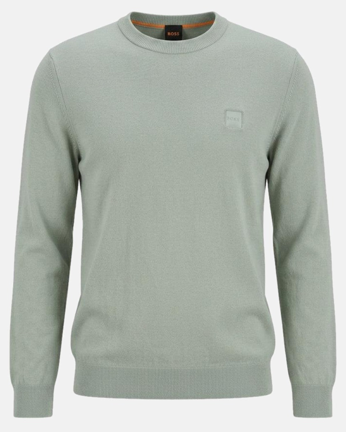 BOSS Kanovano Crew Neck Jumper Light Green | Northern Threads Designer Menswear