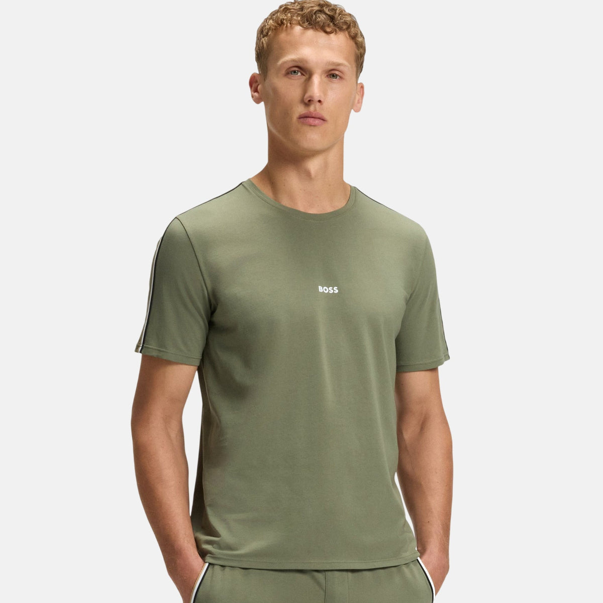 BOSS Lightweight Unique T-Shirt Green | Northern Threads Designer Menswear
